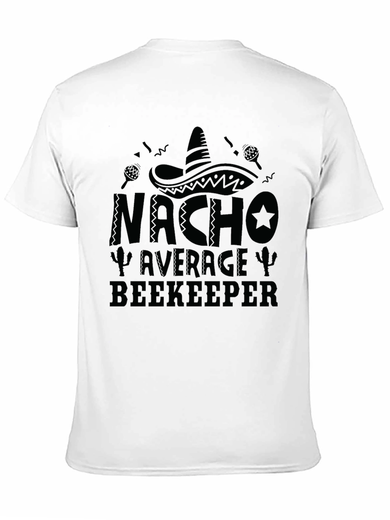 Nacho Average Beekeeper Black Graphic T-Shirt