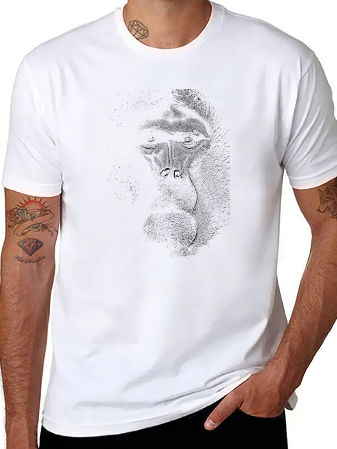 Graphic Monkey T-Shirt - Black