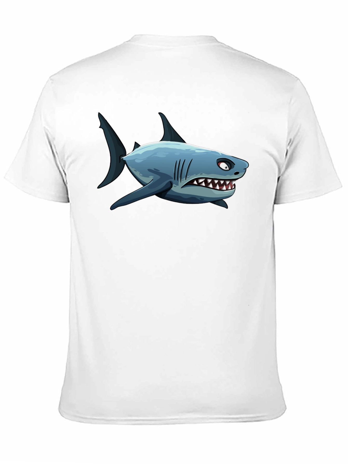 Cartoon Shark Graphic Print Mens T-Shirt