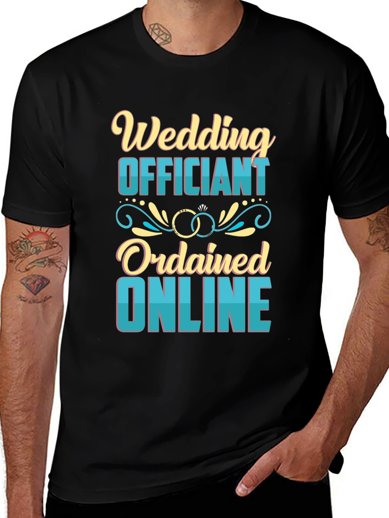 Wedding Officiant T-Shirt - Ordained Online Tee