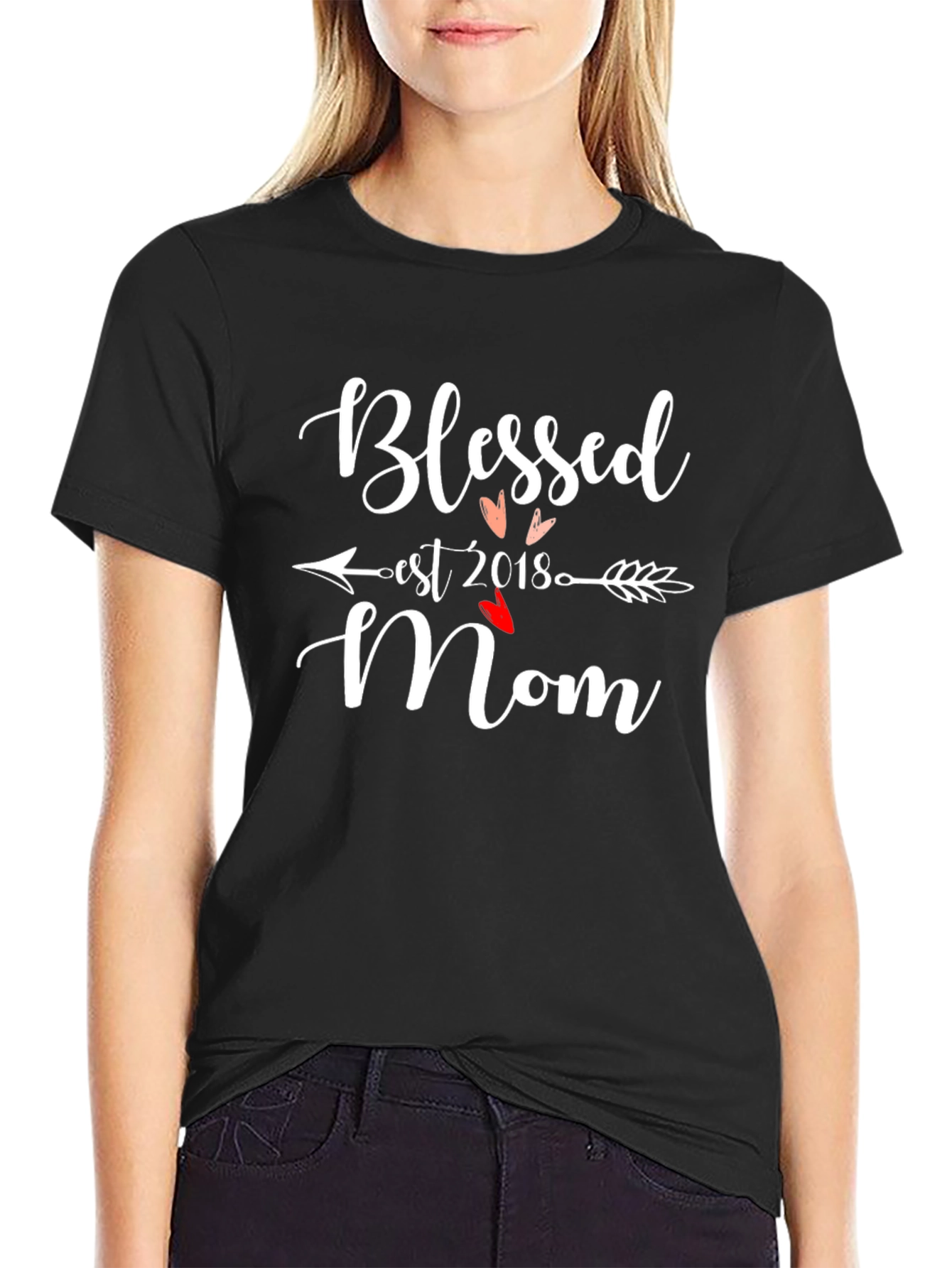 Blessed Mom Est. 2018 Graphic Tee