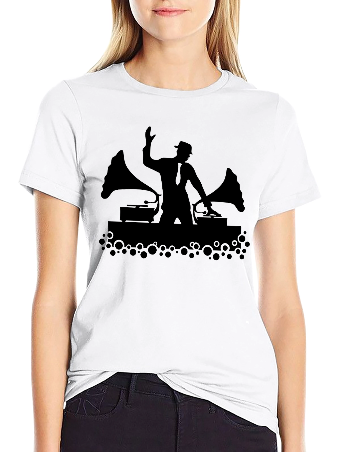 DJ Silhouette Black T-Shirt - Music Lover Tee