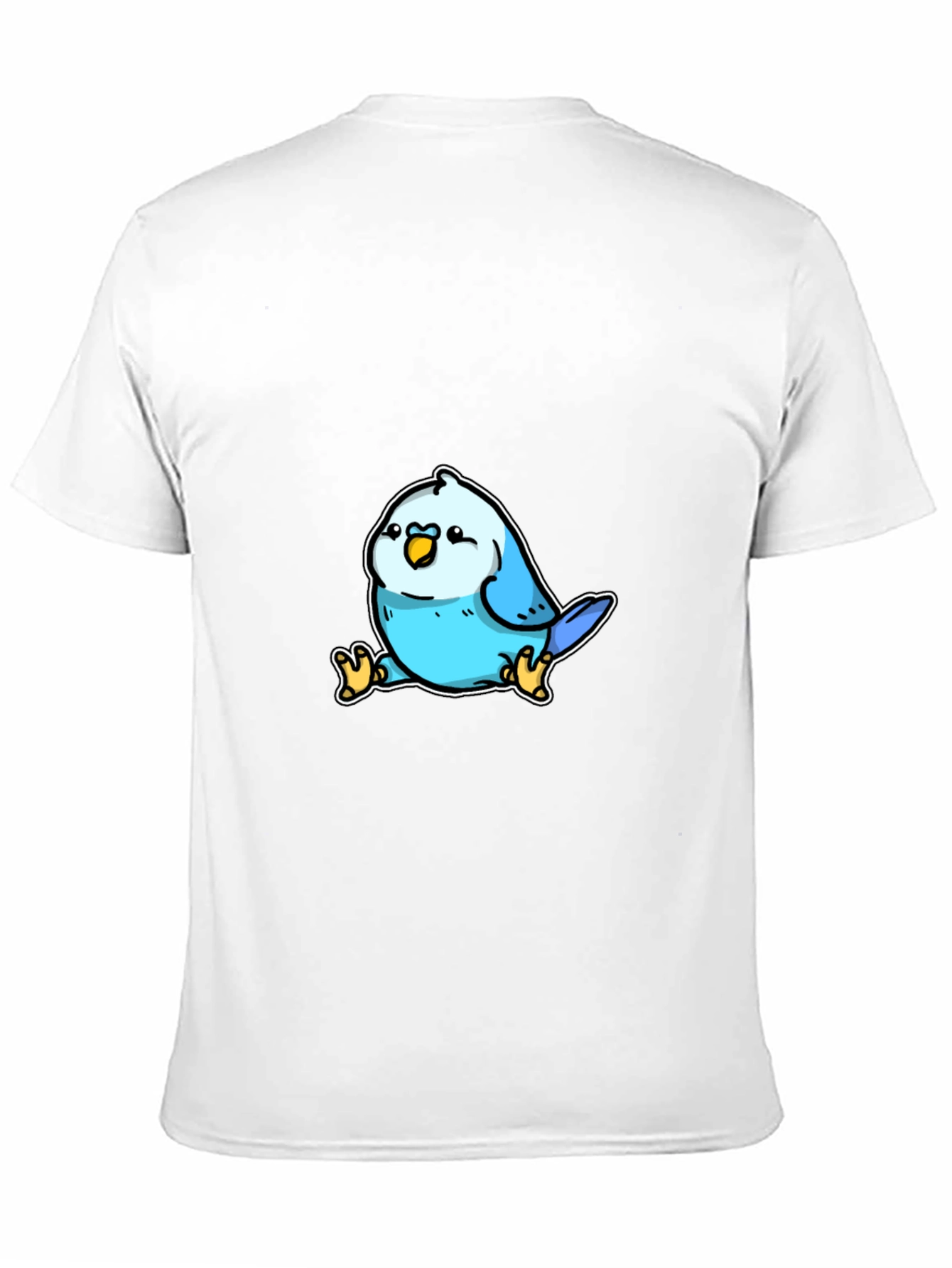 Cute Blue Bird Cartoon Graphic T-Shirt