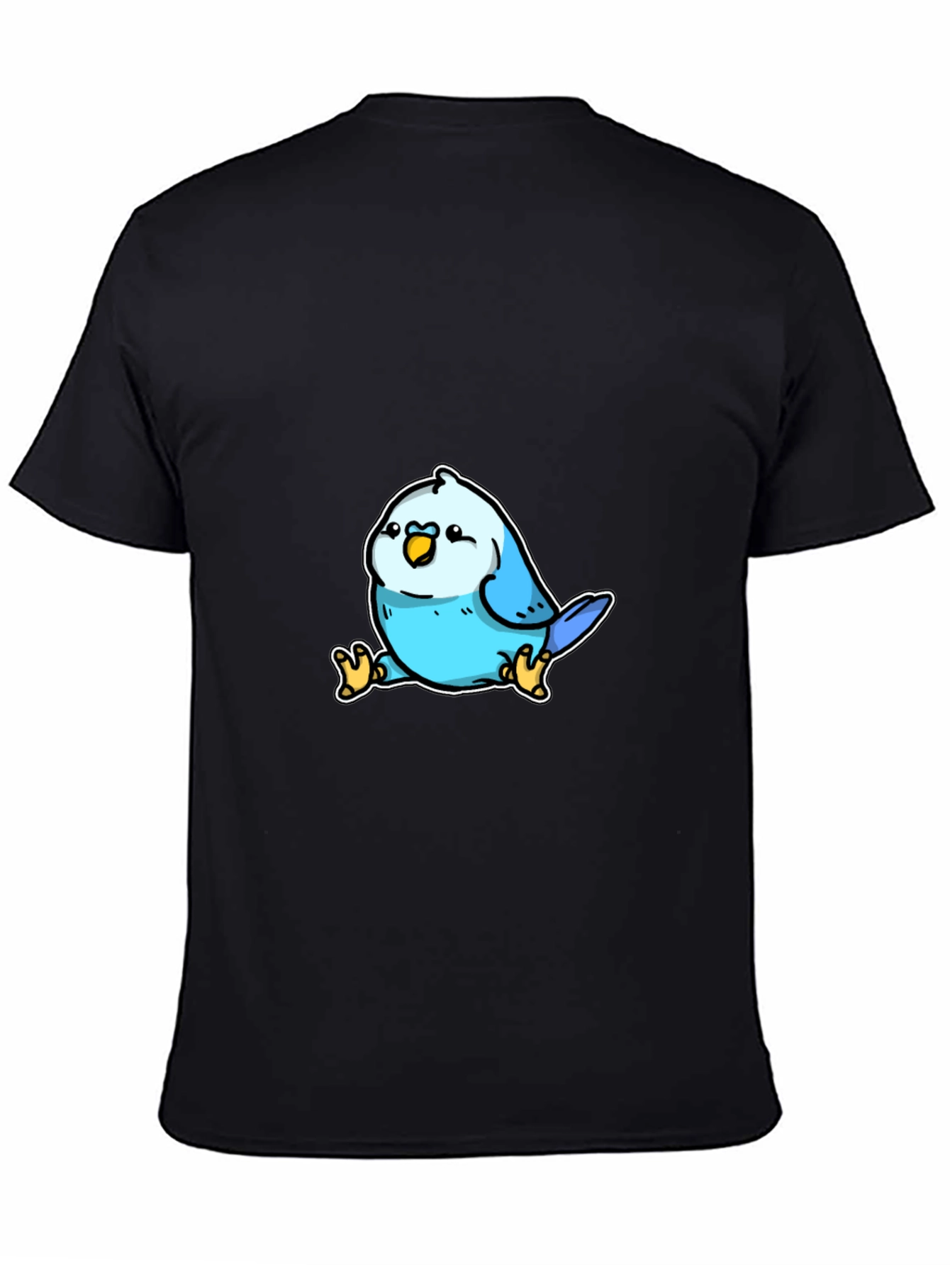 Cute Blue Bird Cartoon Graphic T-Shirt
