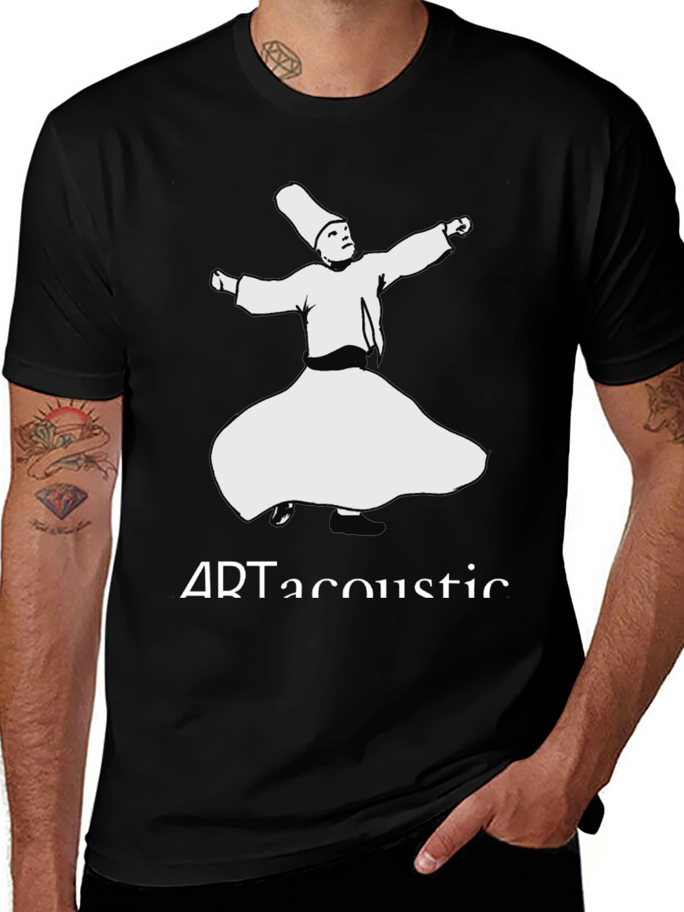 ArtAcoustic Whirling Dervish T-Shirt - Black