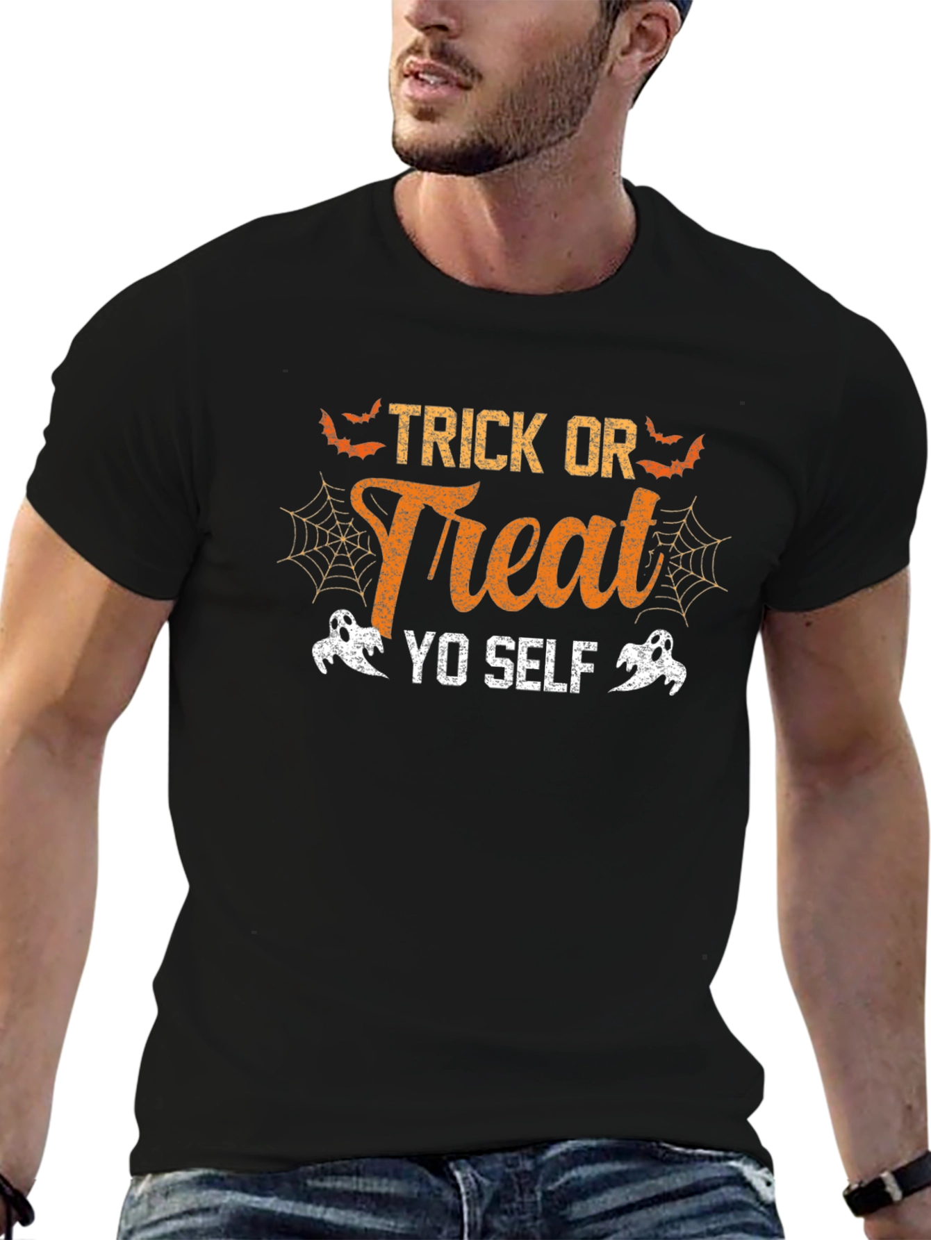 Trick or Treat Yo Self Halloween Graphic Tee