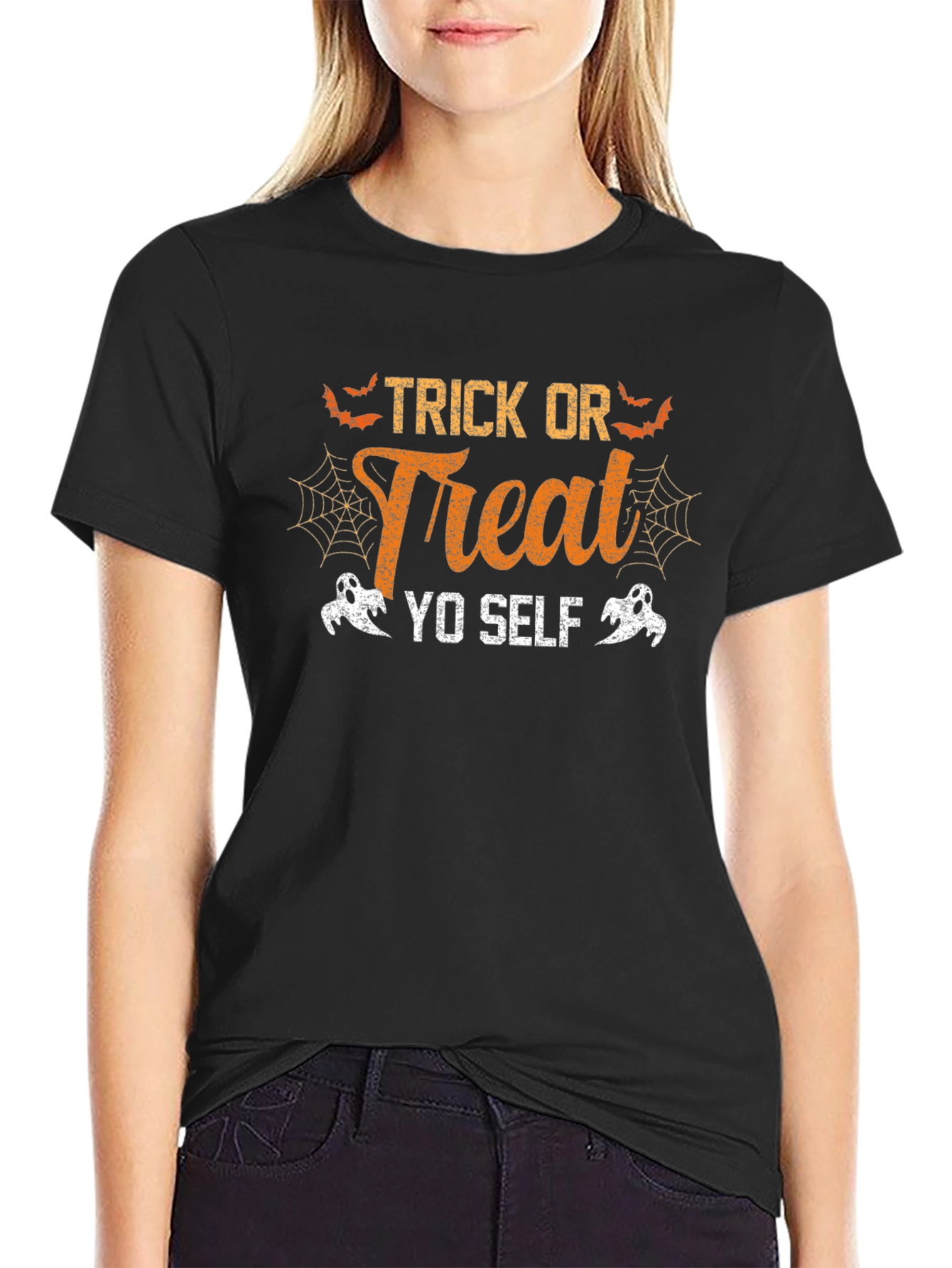 Trick or Treat Yo Self Halloween Graphic Tee