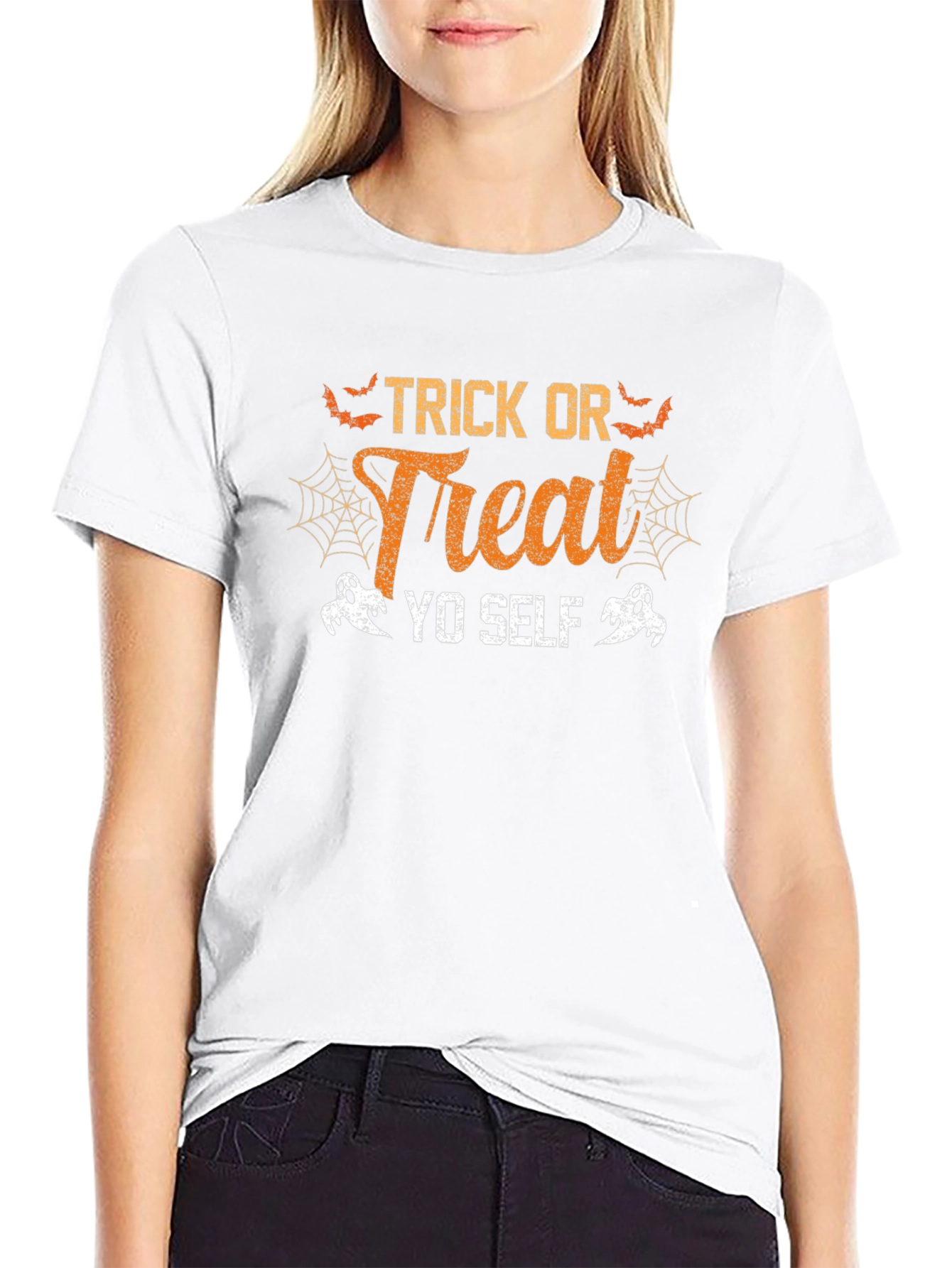 Trick or Treat Yo Self Halloween Graphic Tee