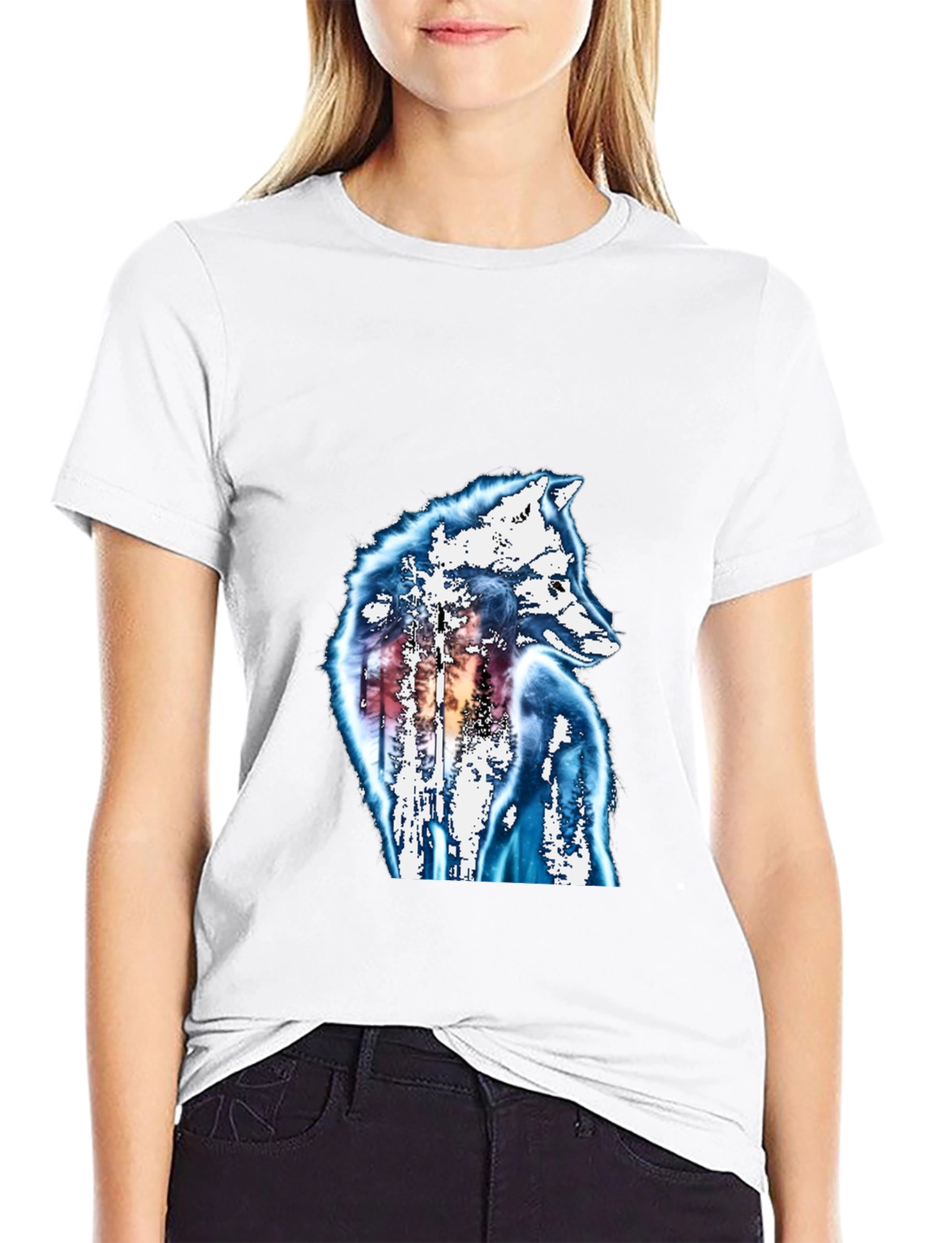 Wolf Graphic Black T-Shirt