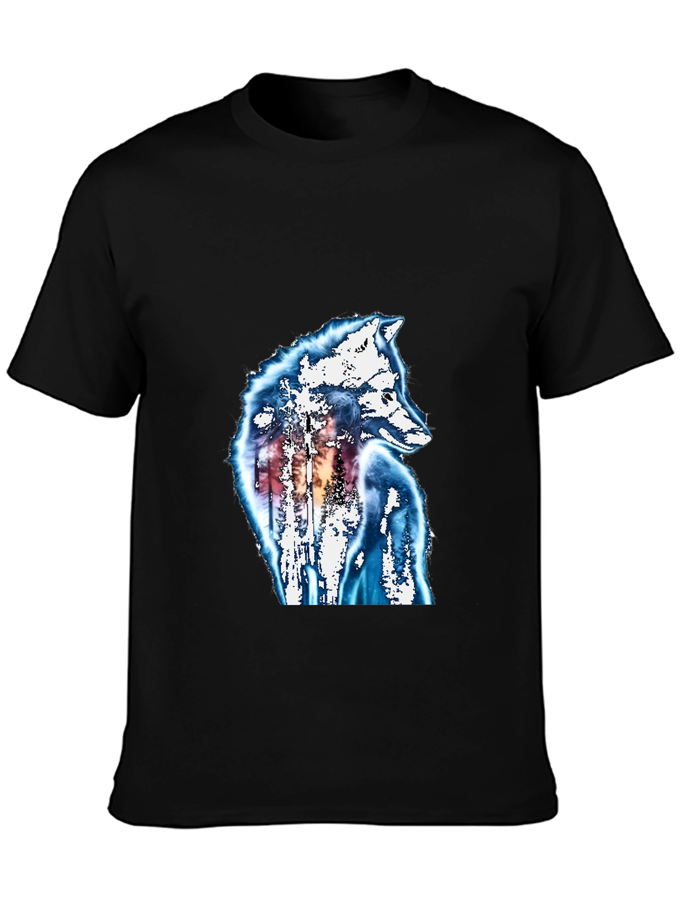Wolf Graphic Black T-Shirt