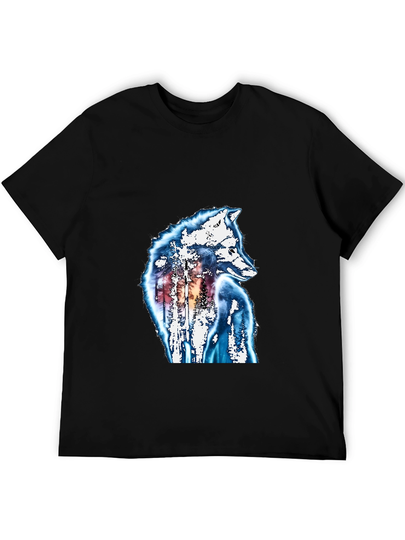 Wolf Graphic Black T-Shirt