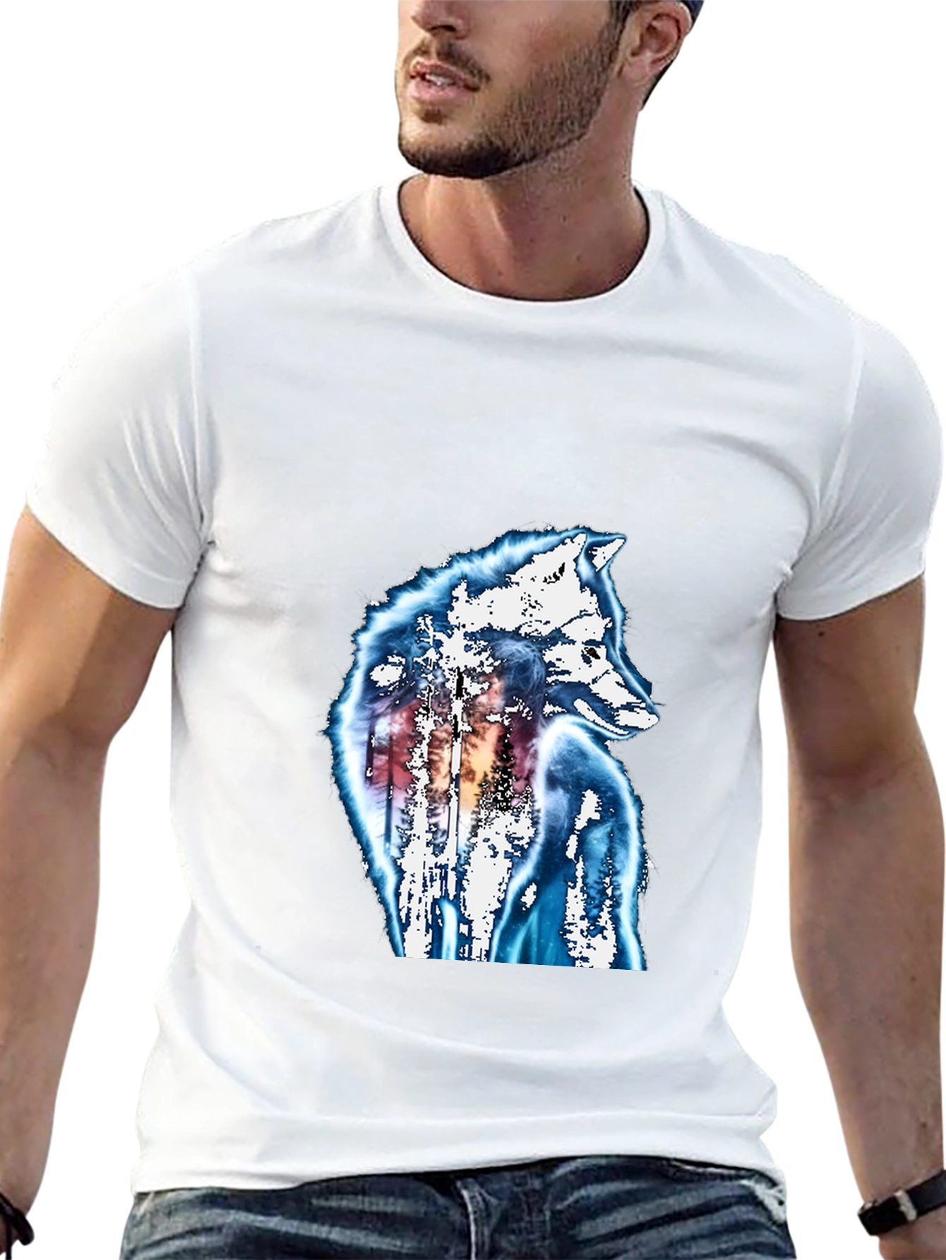 Wolf Graphic Black T-Shirt