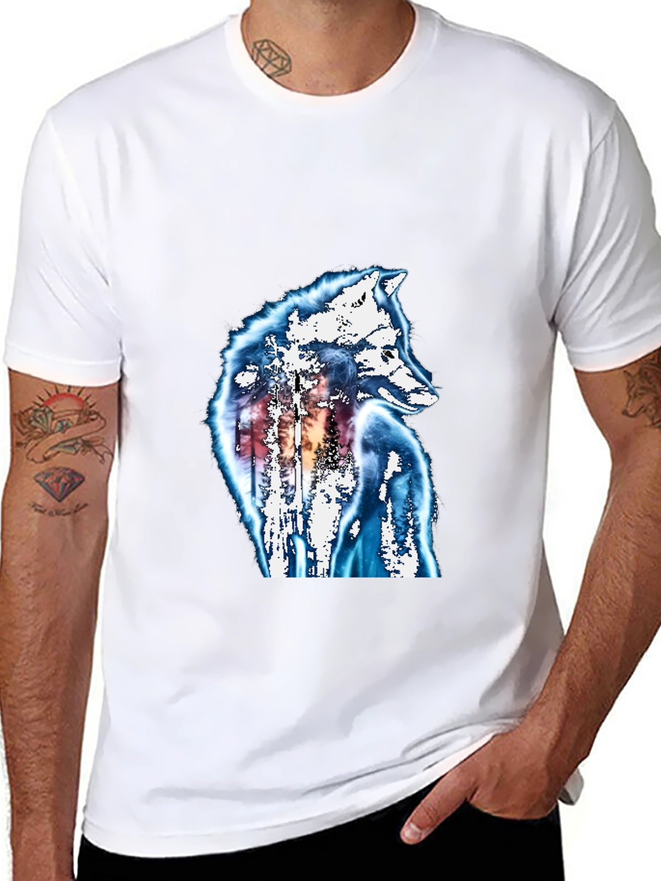 Wolf Graphic Black T-Shirt