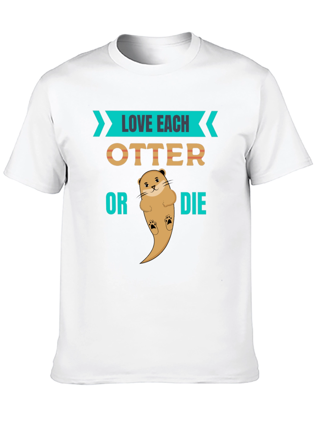 Love Each Otter Black Graphic Tee