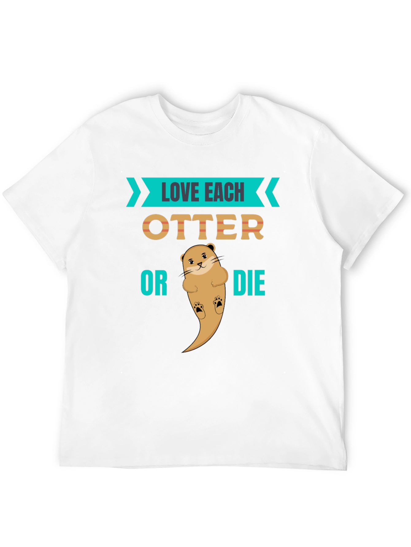 Love Each Otter Black Graphic Tee
