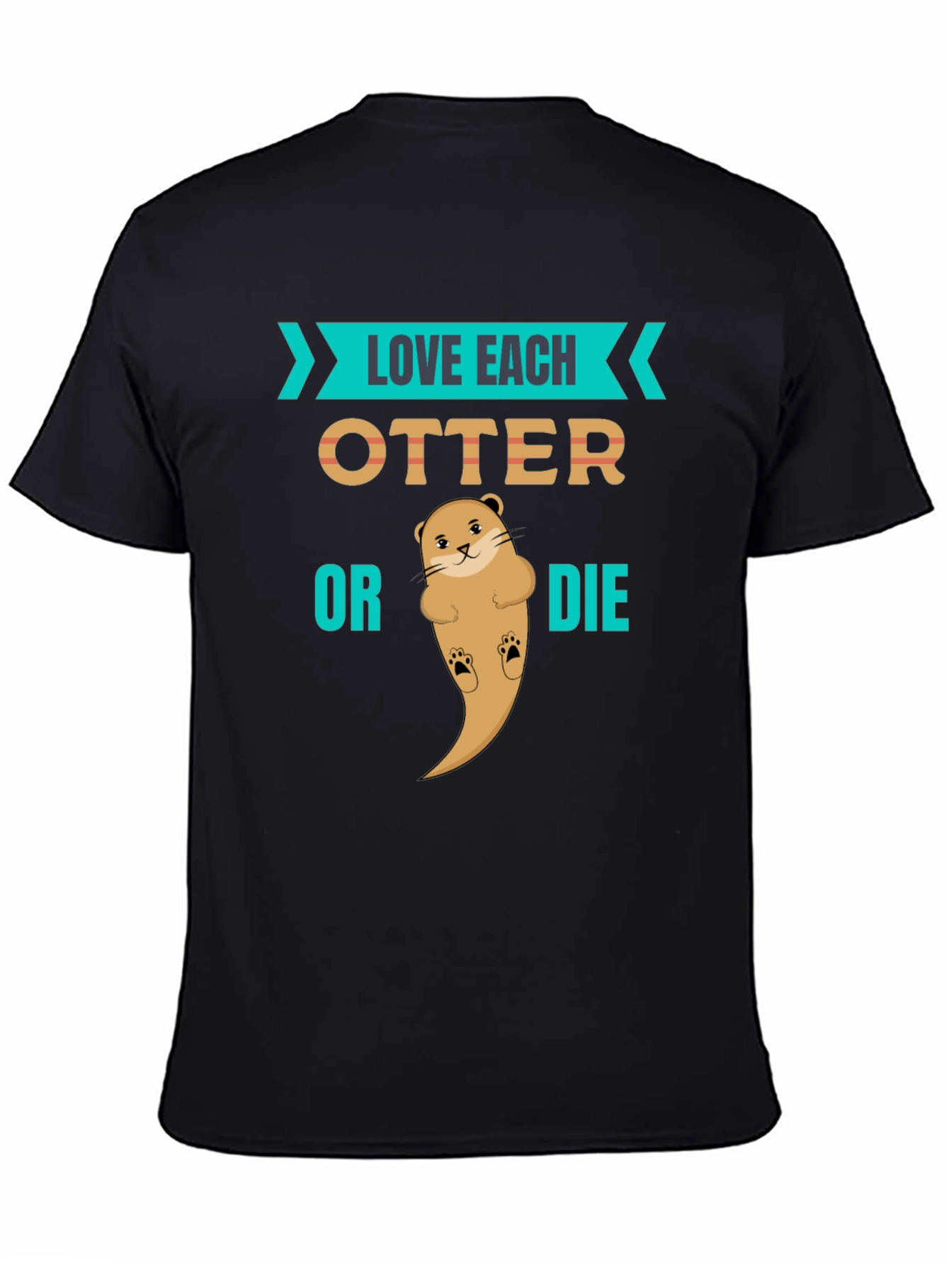 Love Each Otter Black Graphic Tee