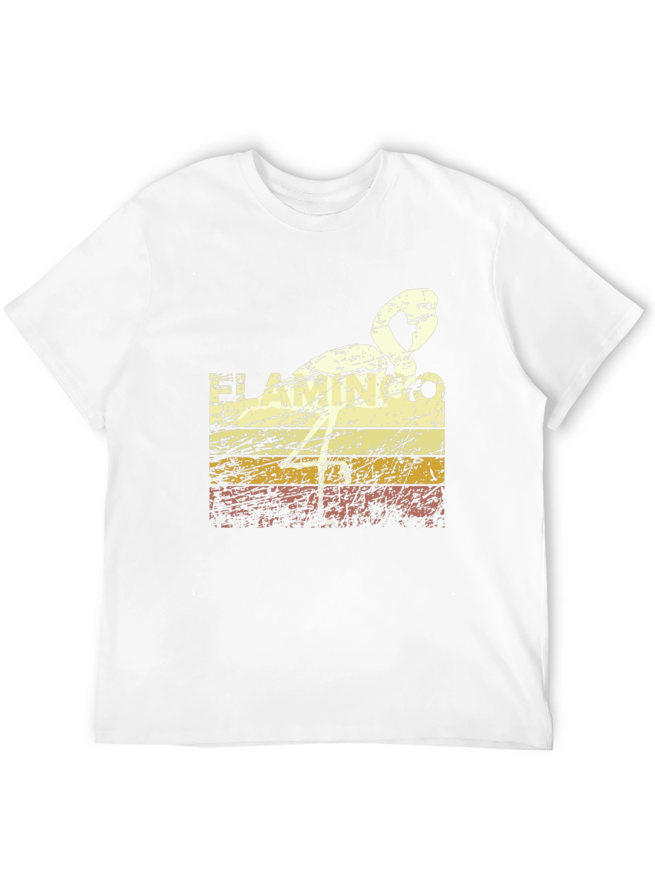Retro Flamingo T-Shirt - Black Crew Neck