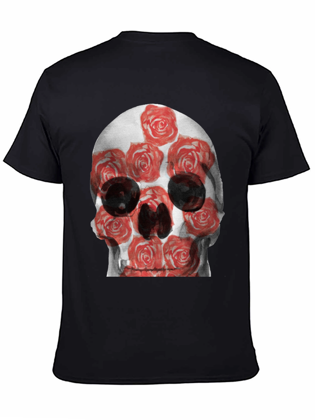 Skull and Roses Graphic Tee - Edgy Style