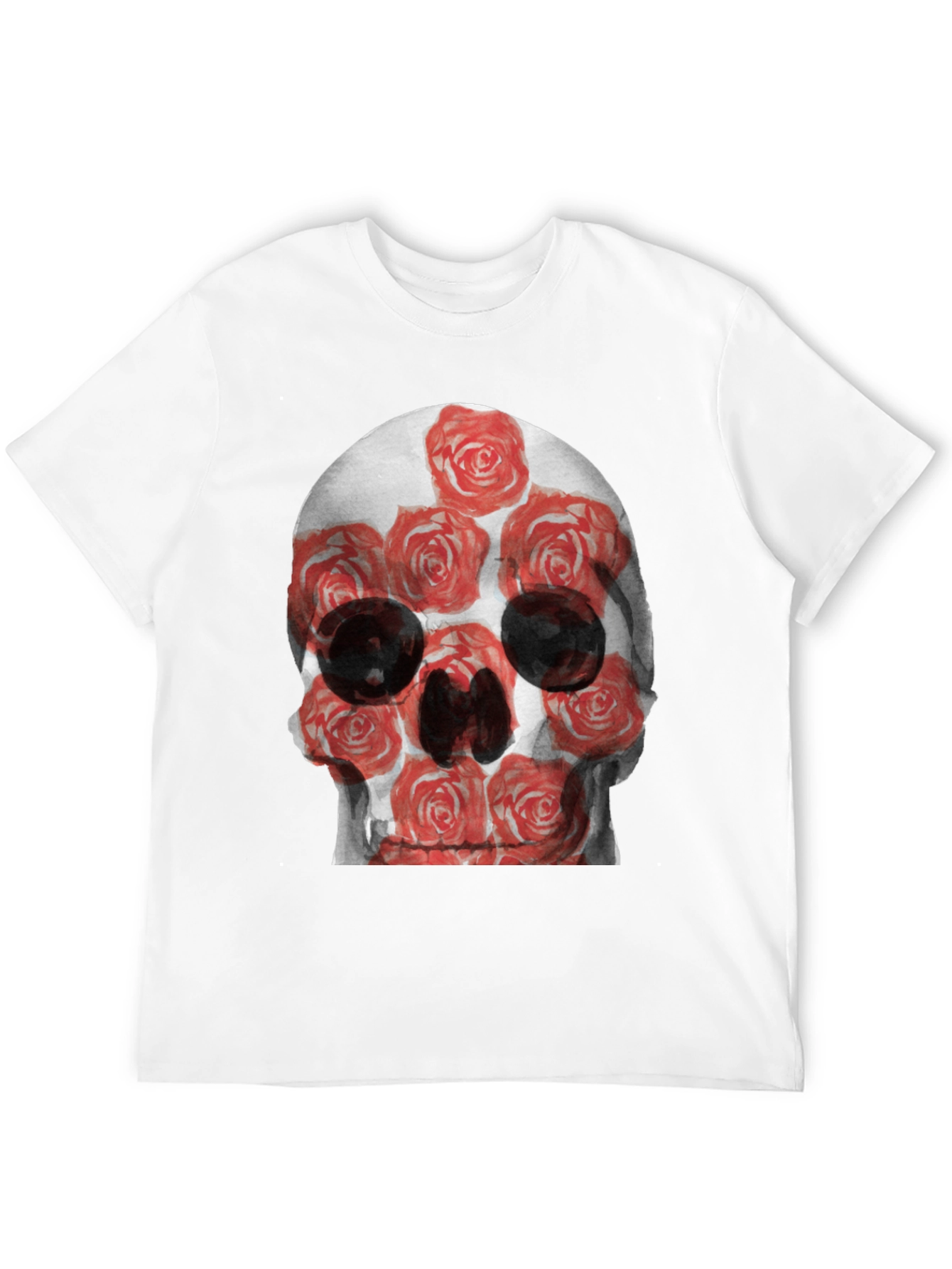 Skull and Roses Graphic Tee - Edgy Style