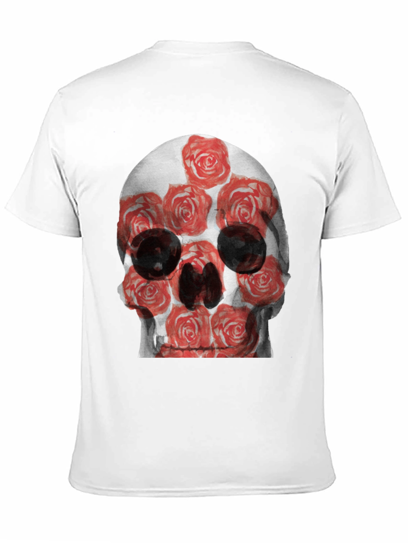 Skull and Roses Graphic Tee - Edgy Style
