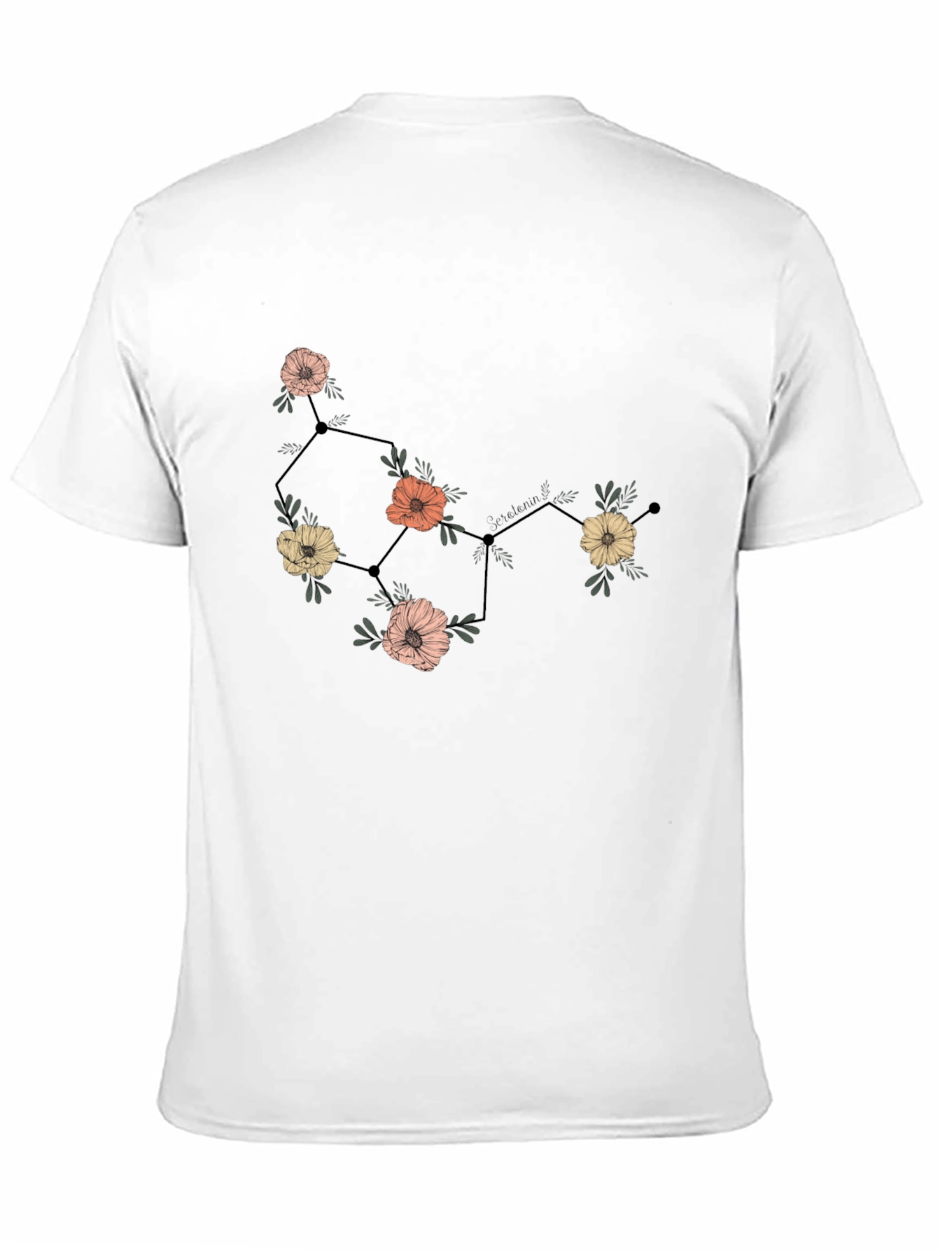 Floral Constellation Graphic Tee - Black