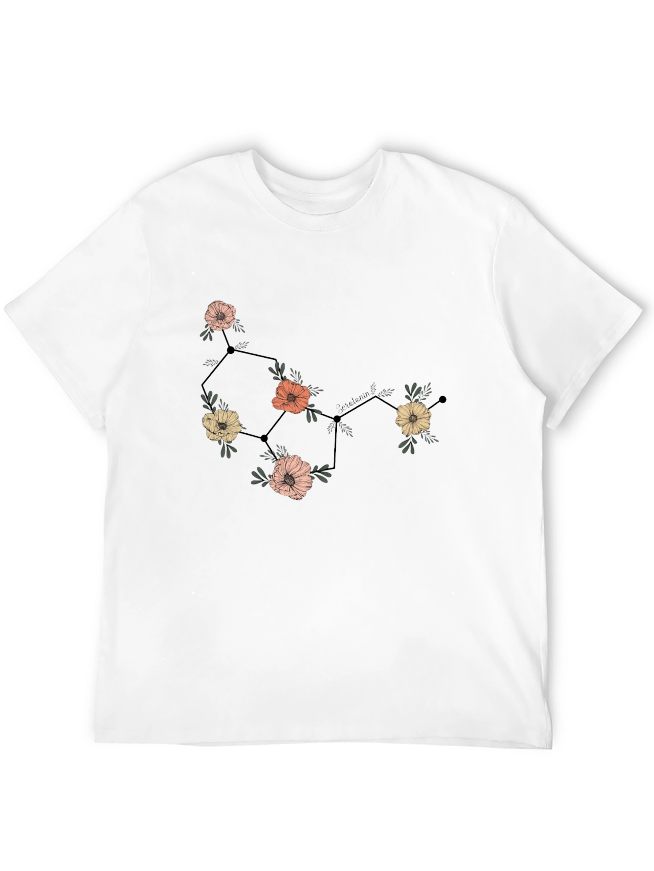 Floral Constellation Graphic Tee - Black