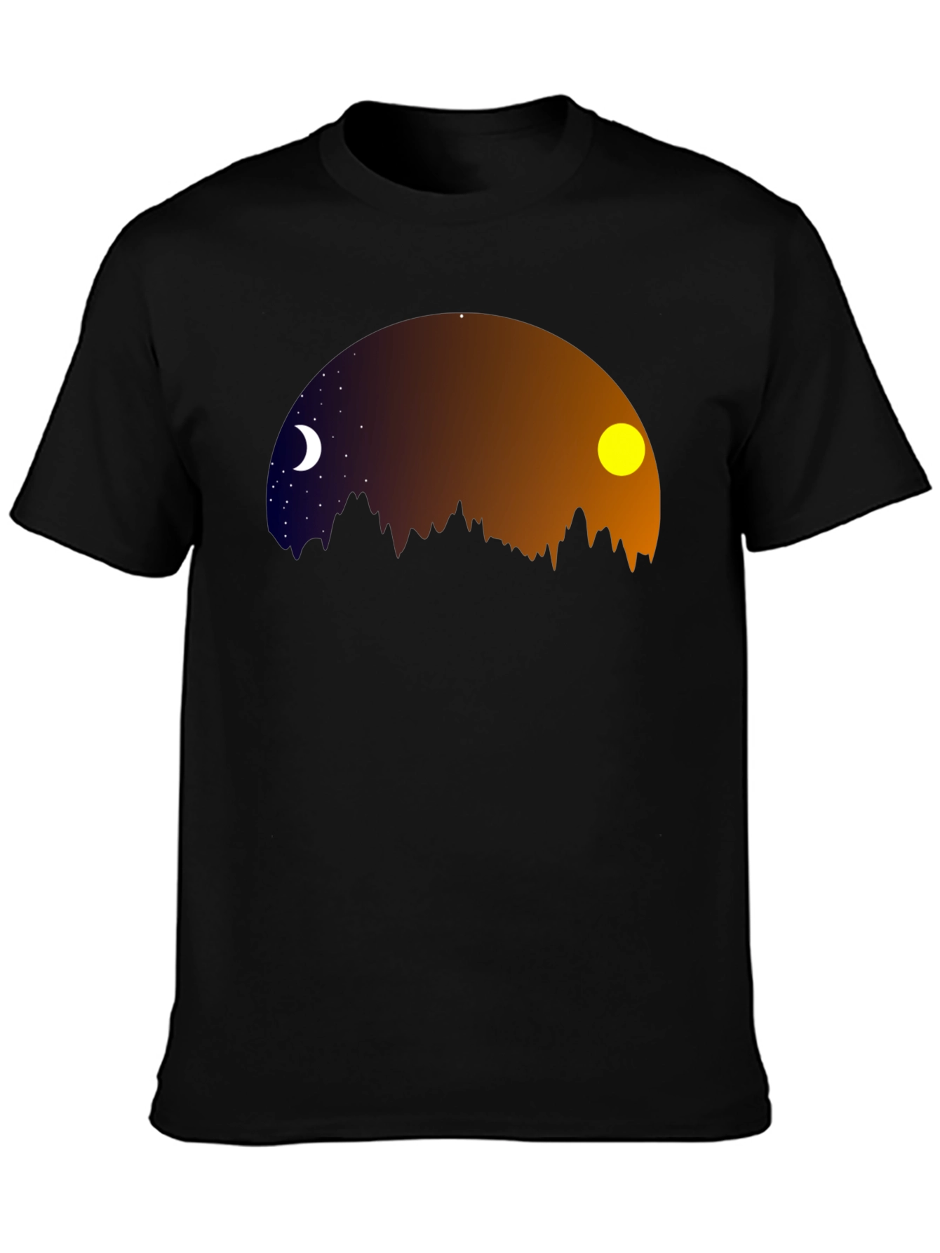 Night & Day Mountainscape Graphic Tee