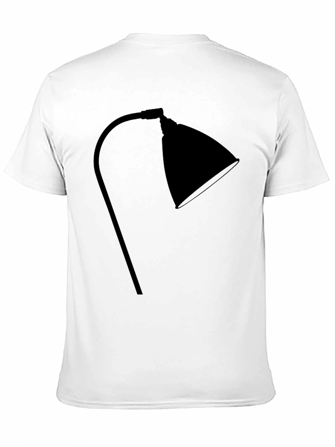 Modern Desk Lamp Graphic Tee - Black Cotton T-Shirt