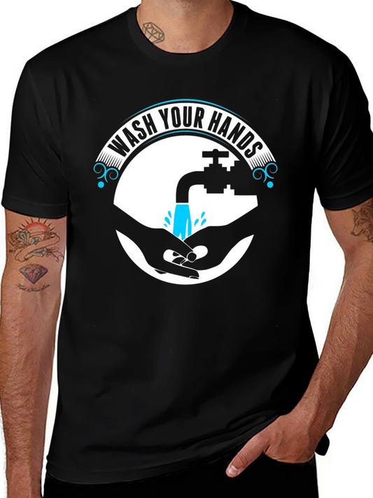 Wash Your Hands Graphic Tee - Black