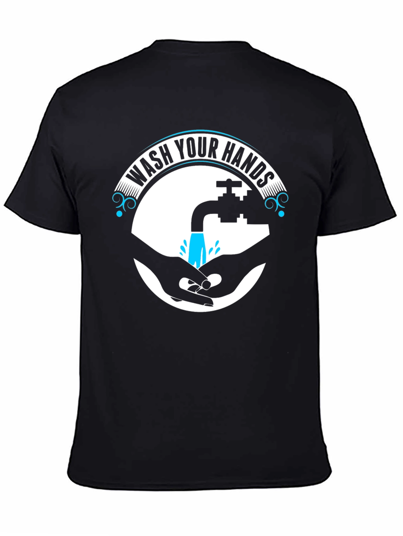 Wash Your Hands Graphic Tee - Black