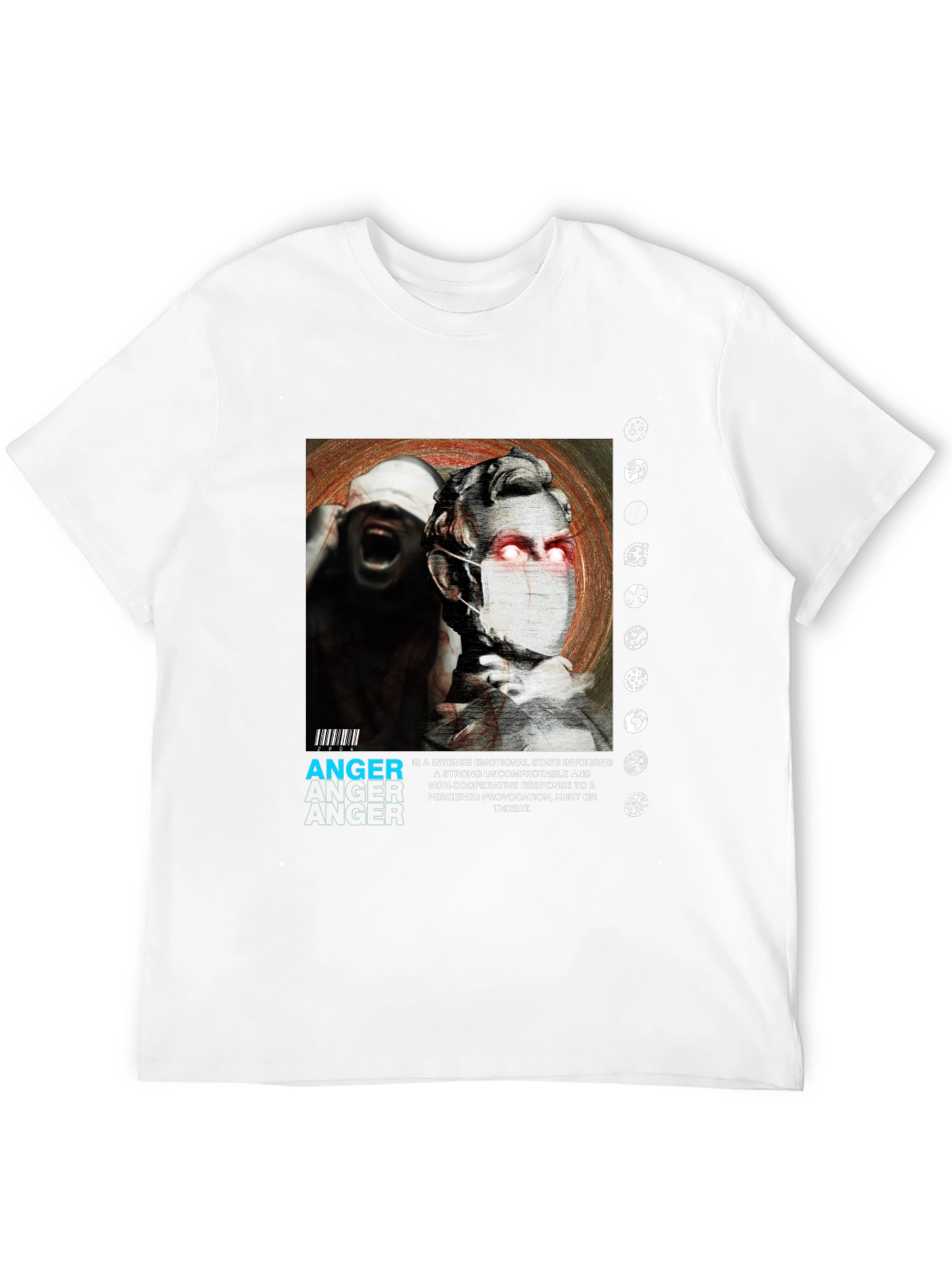 Anger Graphic Print Black T-Shirt