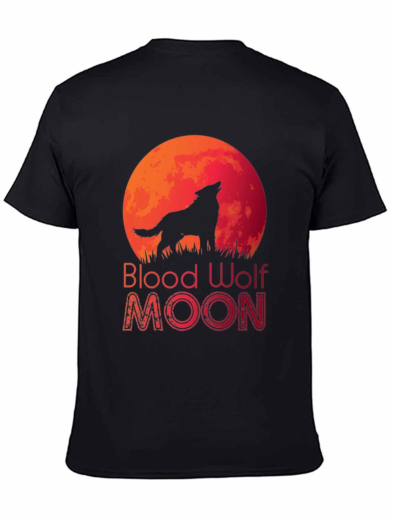 Blood Wolf Moon Black T-Shirt