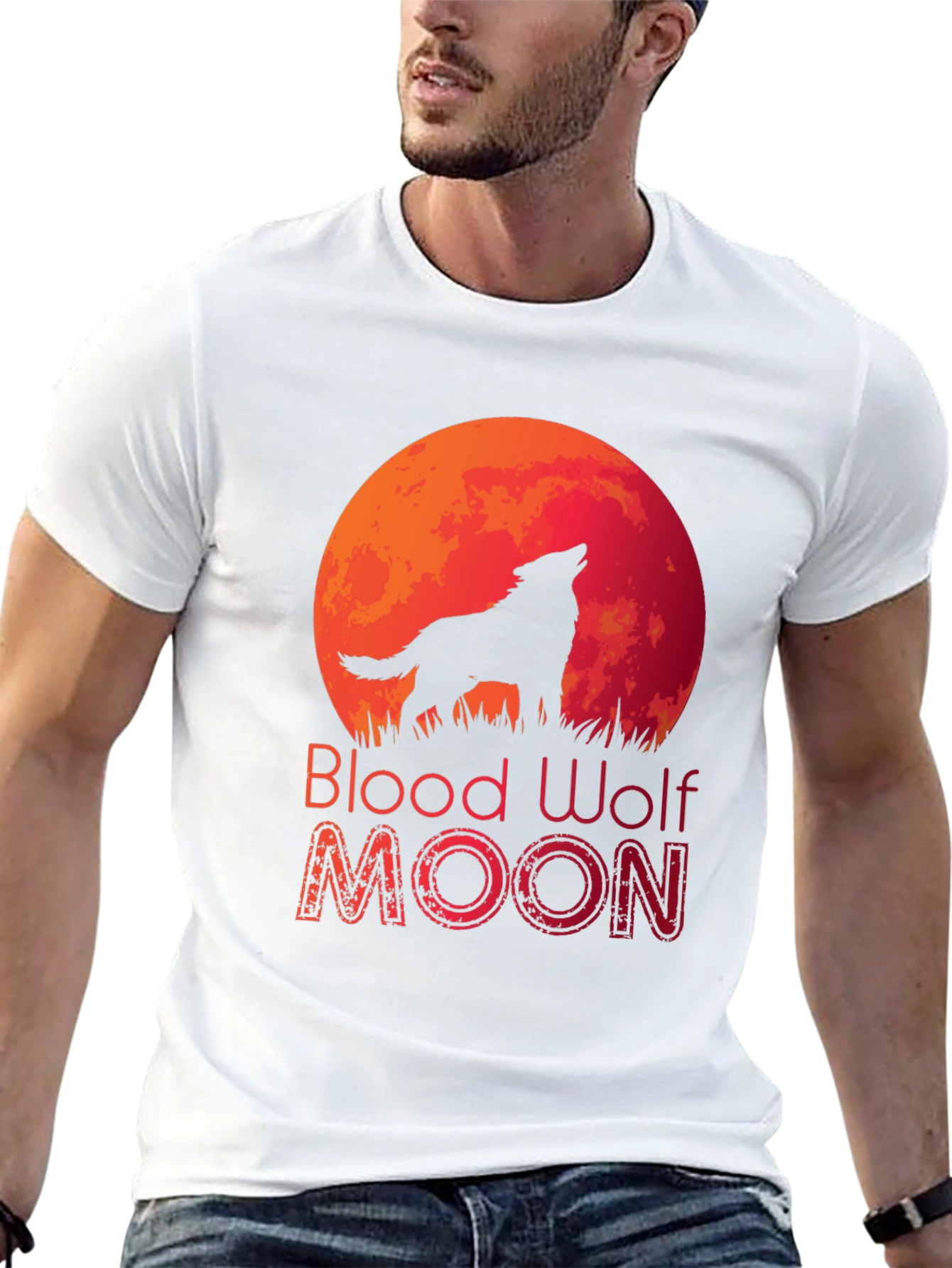 Blood Wolf Moon Black T-Shirt