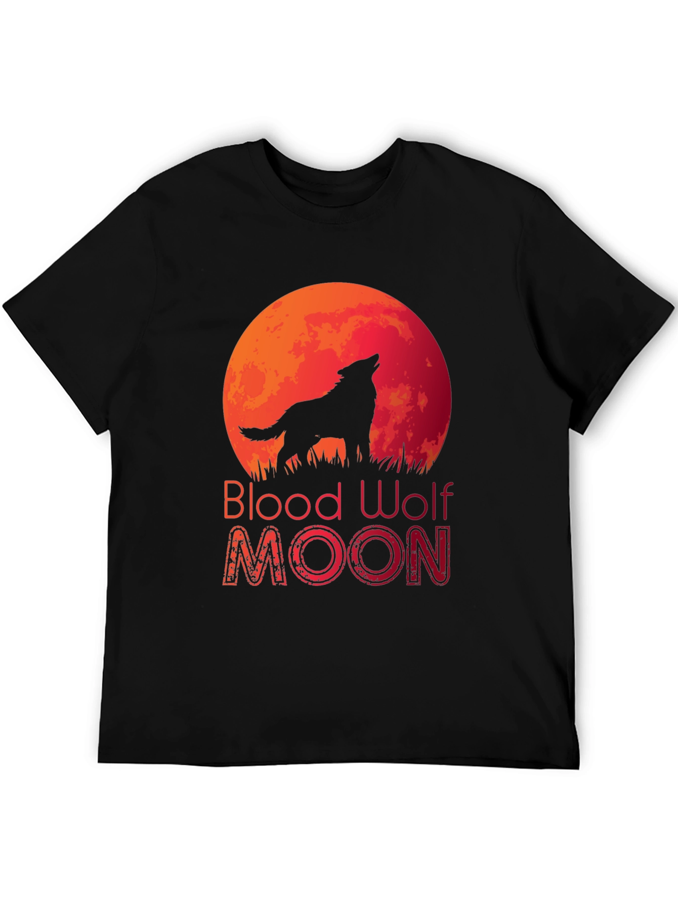 Blood Wolf Moon Black T-Shirt