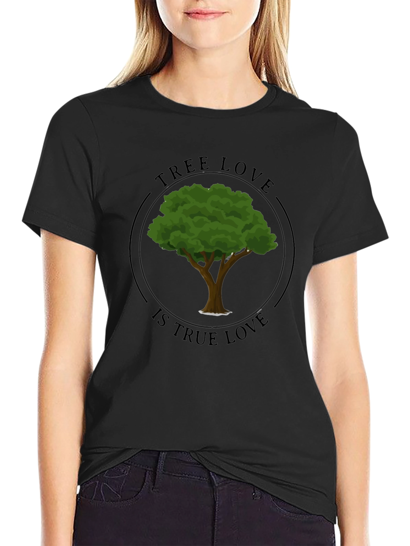 Tree Love Graphic Tee - Black Unisex T-Shirt