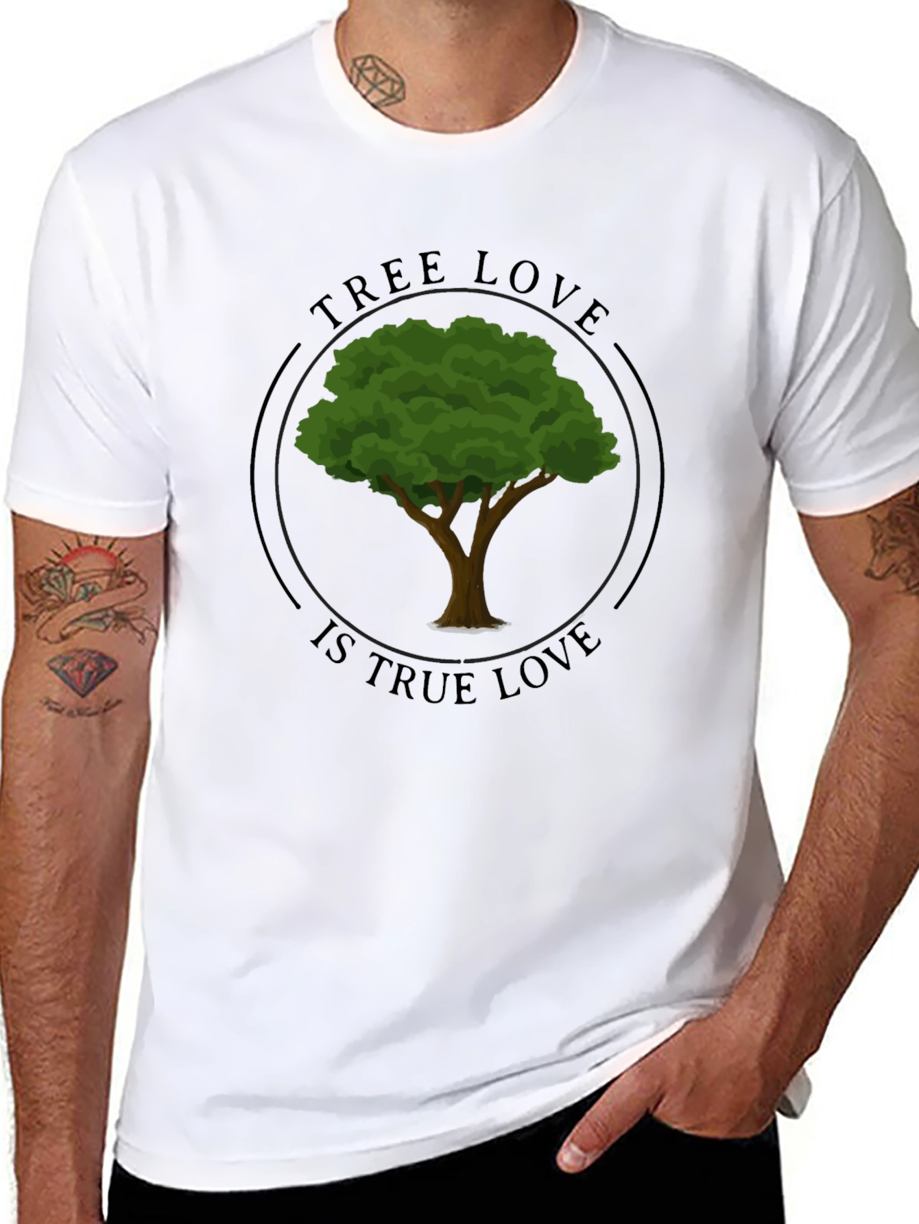 Tree Love Graphic Tee - Black Unisex T-Shirt