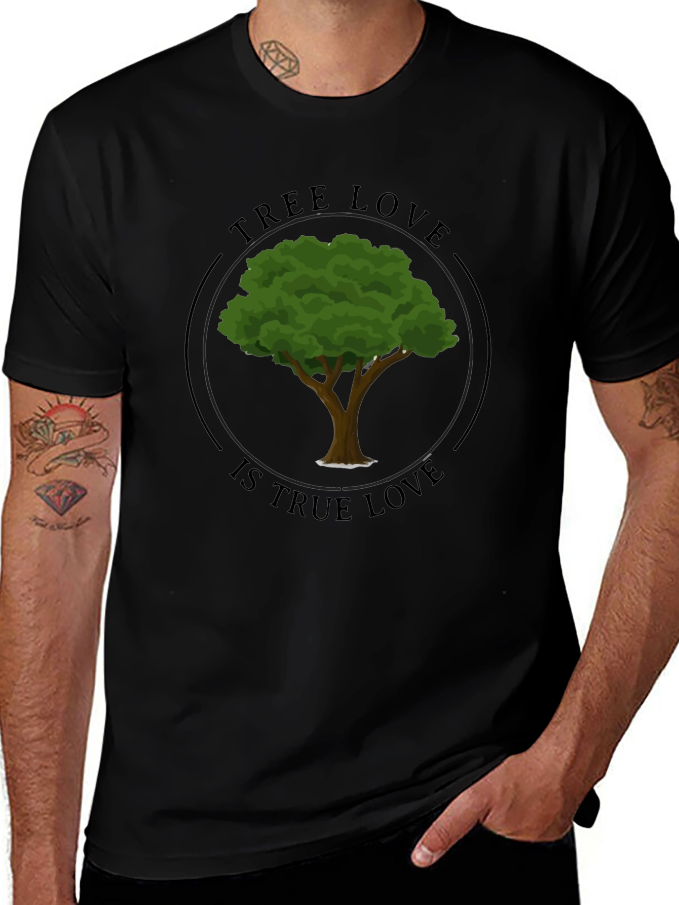 Tree Love Graphic Tee - Black Unisex T-Shirt