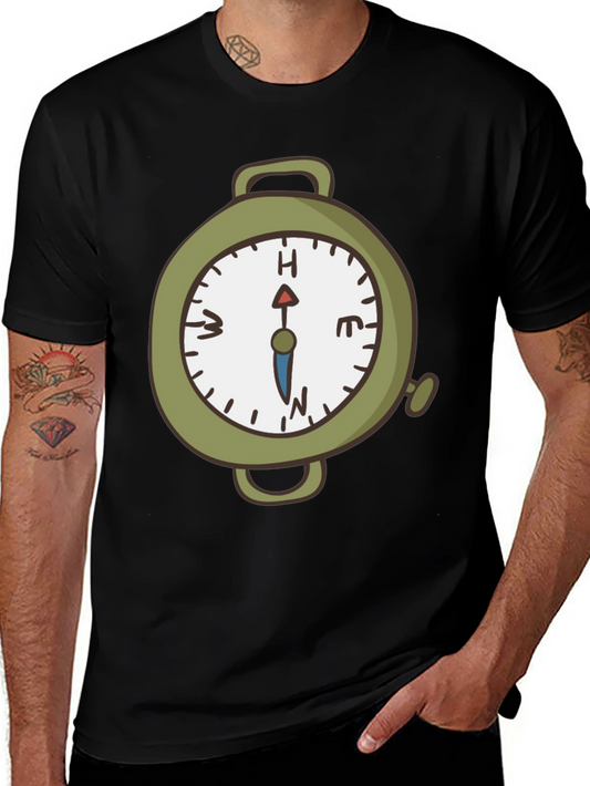 Compass Graphic Black T-Shirt