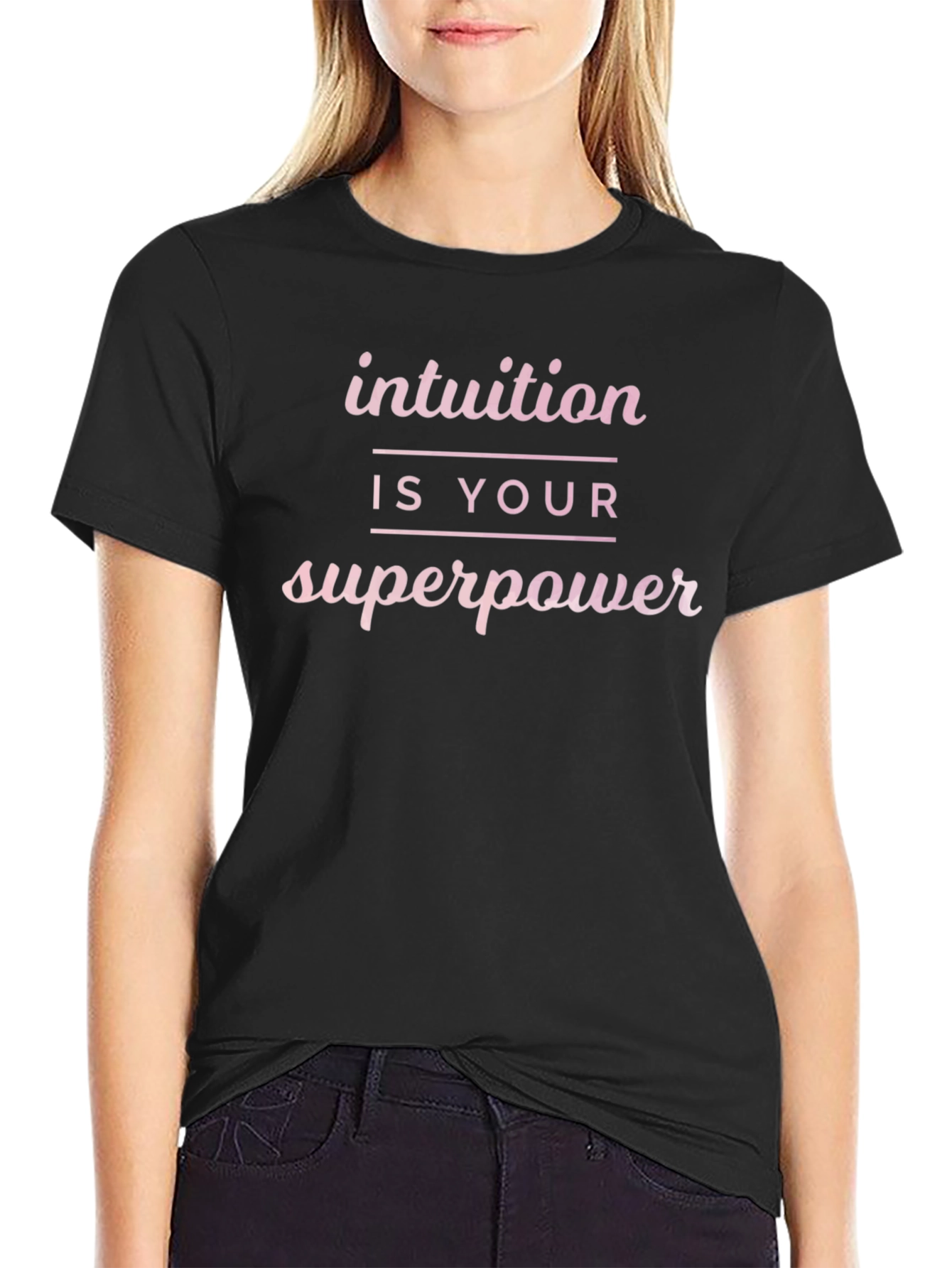 Intuition is Your Superpower Black T-Shirt