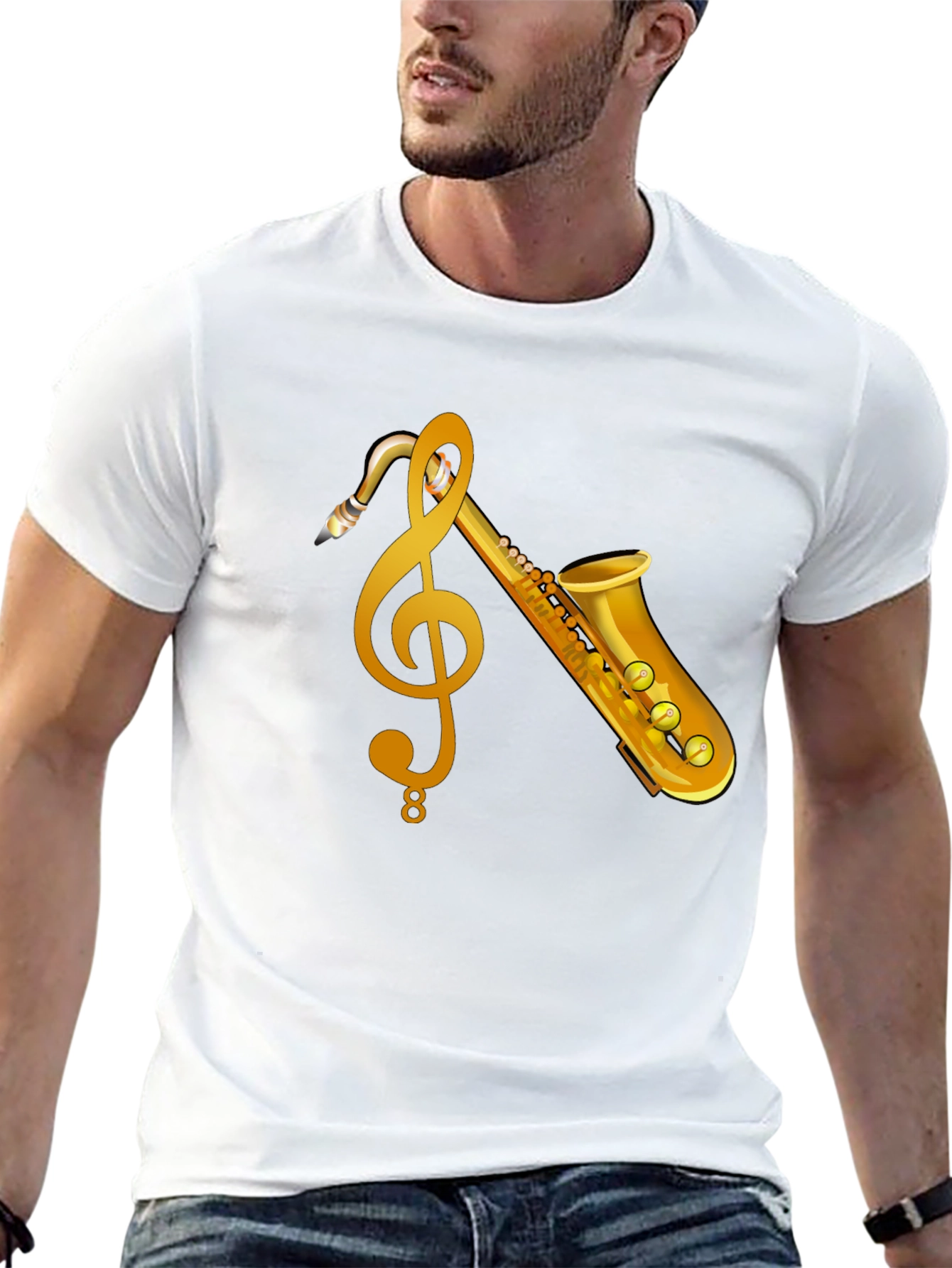 Musical Saxophone Graphic T-Shirt