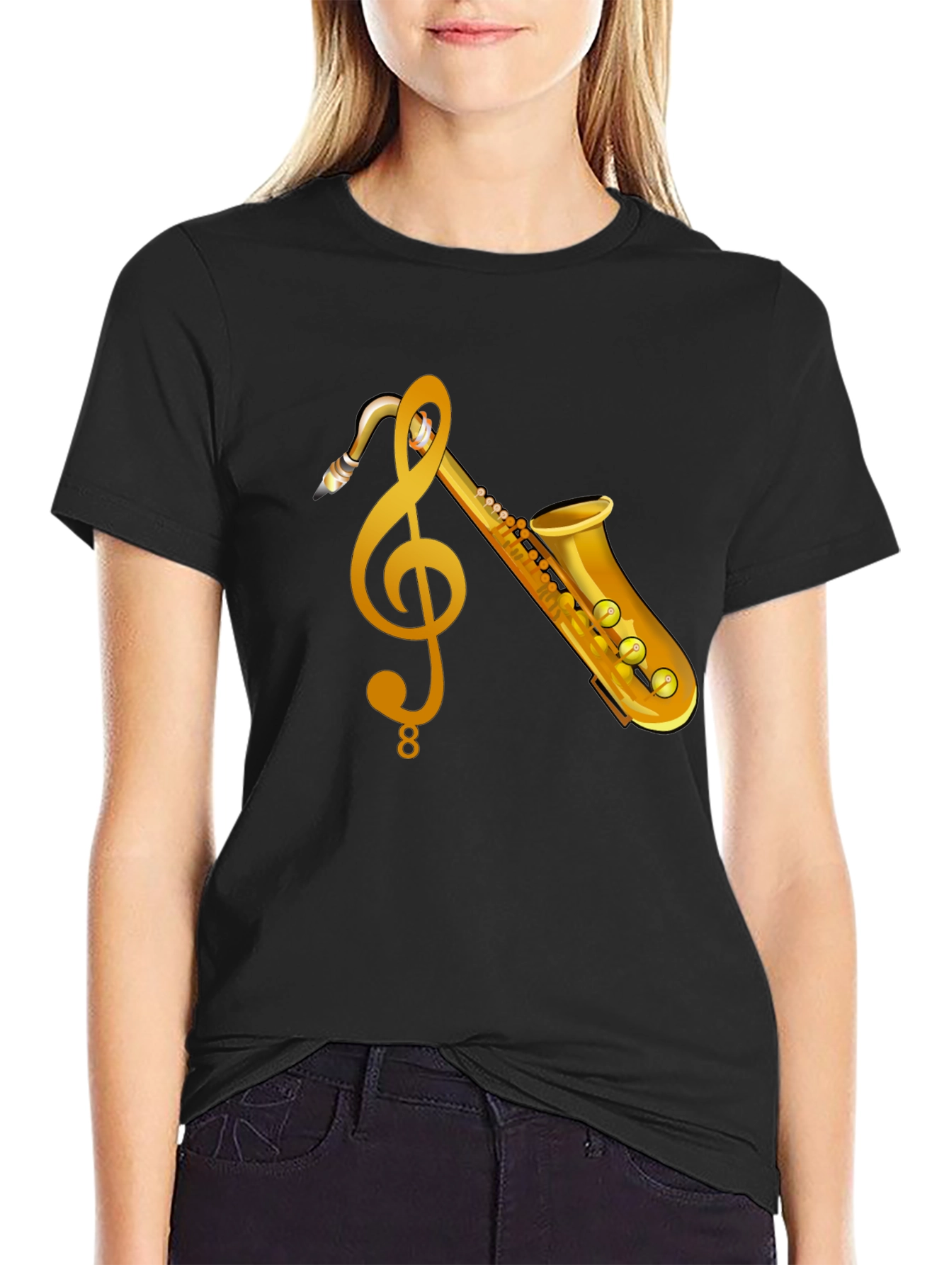 Musical Saxophone Graphic T-Shirt