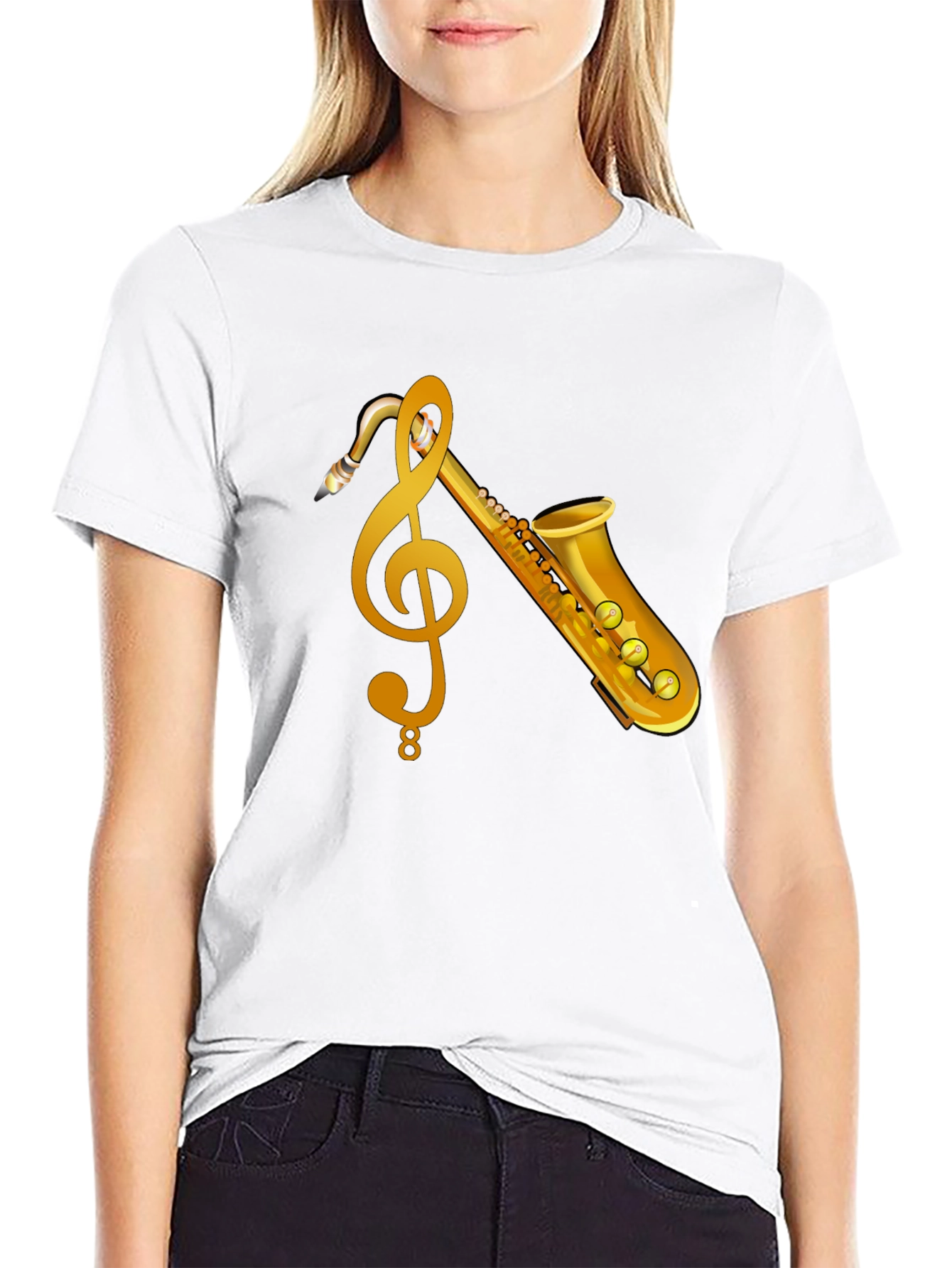Musical Saxophone Graphic T-Shirt