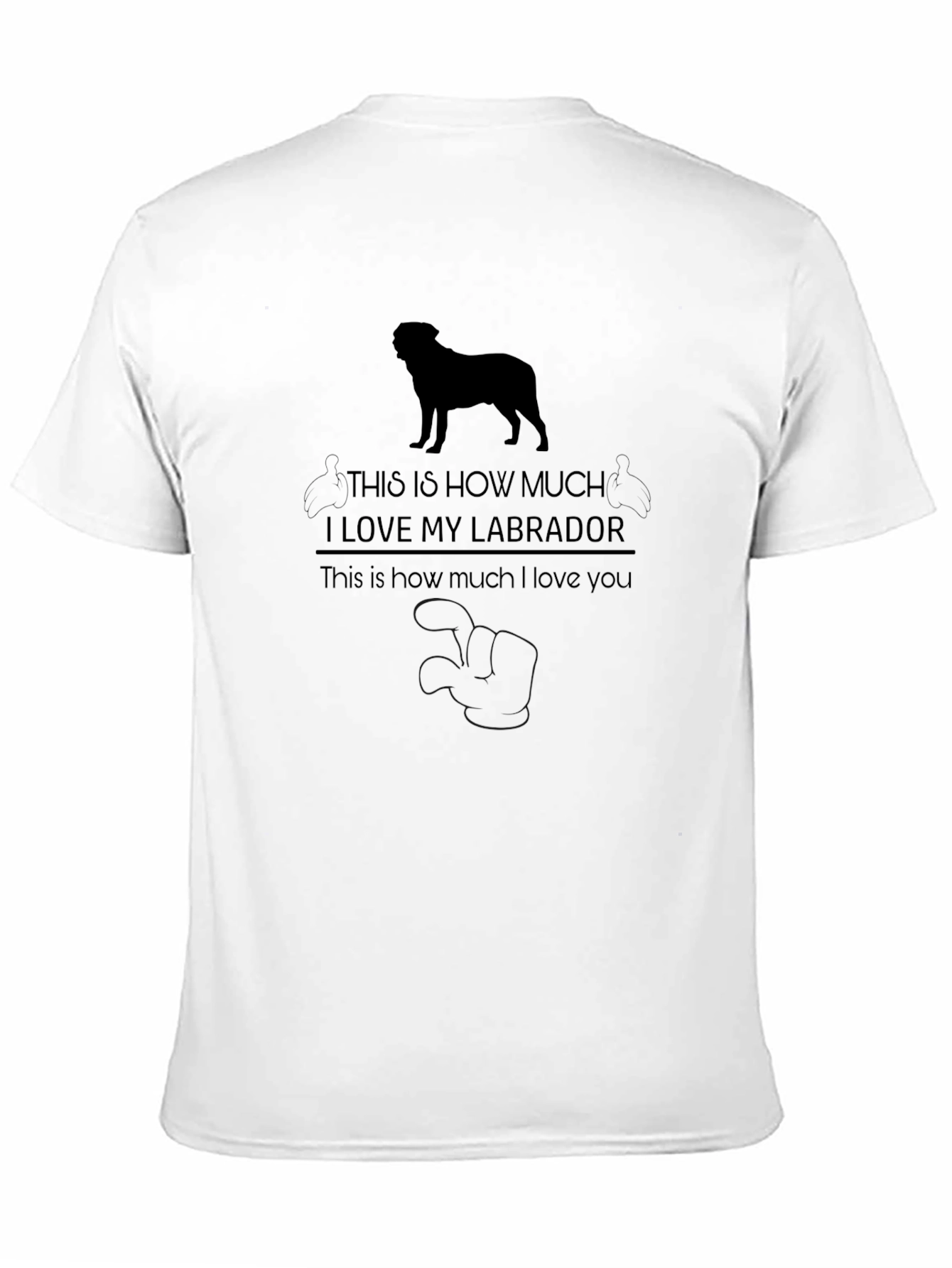Labrador Love Graphic T-Shirt - Black