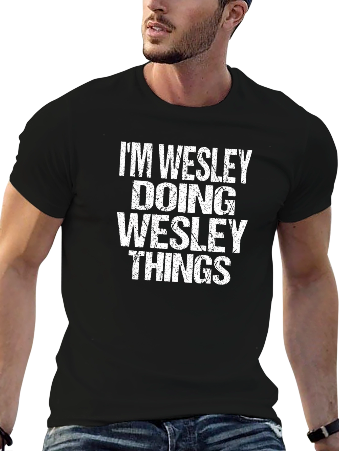 Im Wesley Doing Wesley Things Black T-Shirt