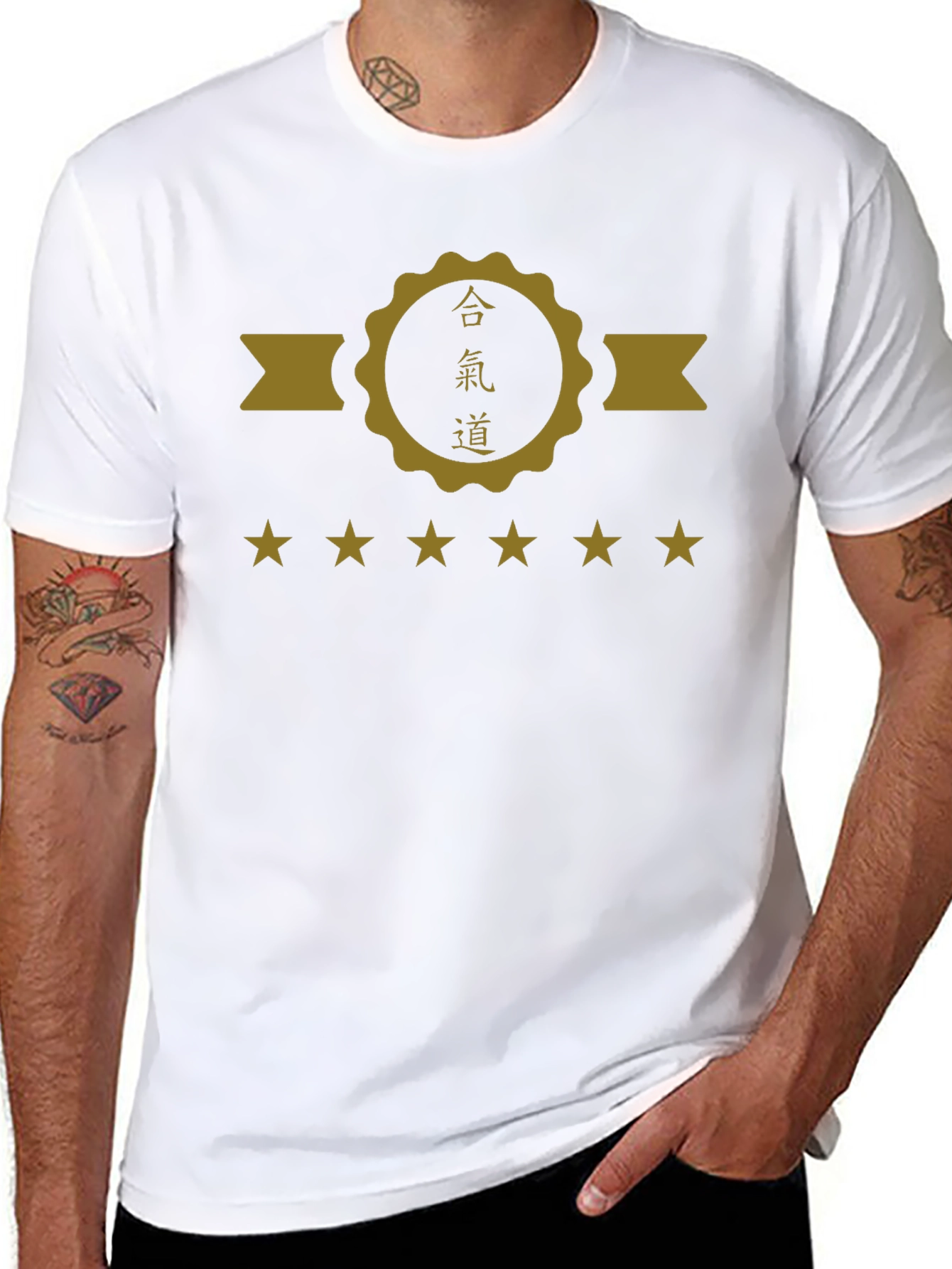 Aikido Kanji Star Graphic Tee - Black