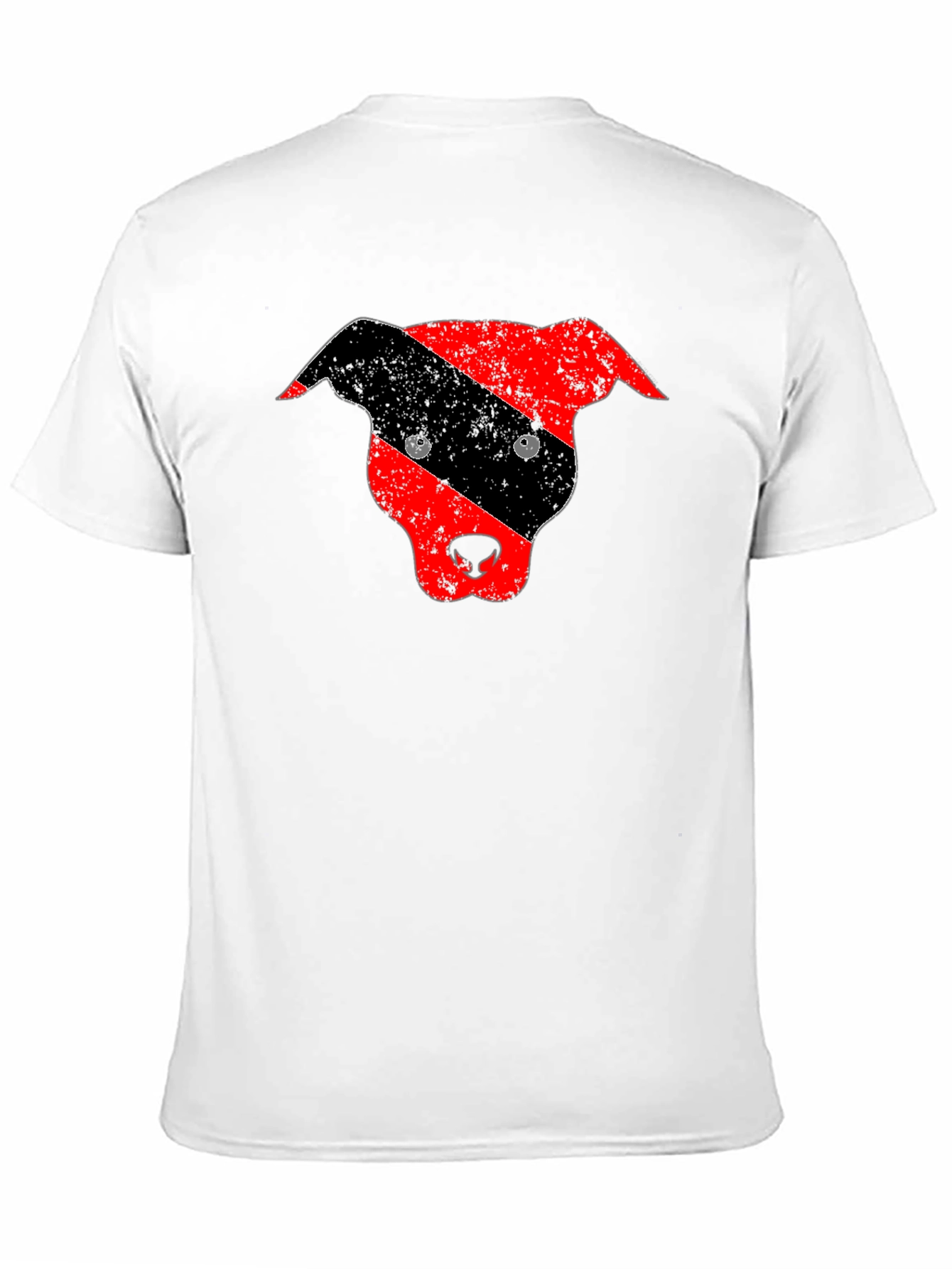 Distressed Pitbull Dog Head Graphic Tee