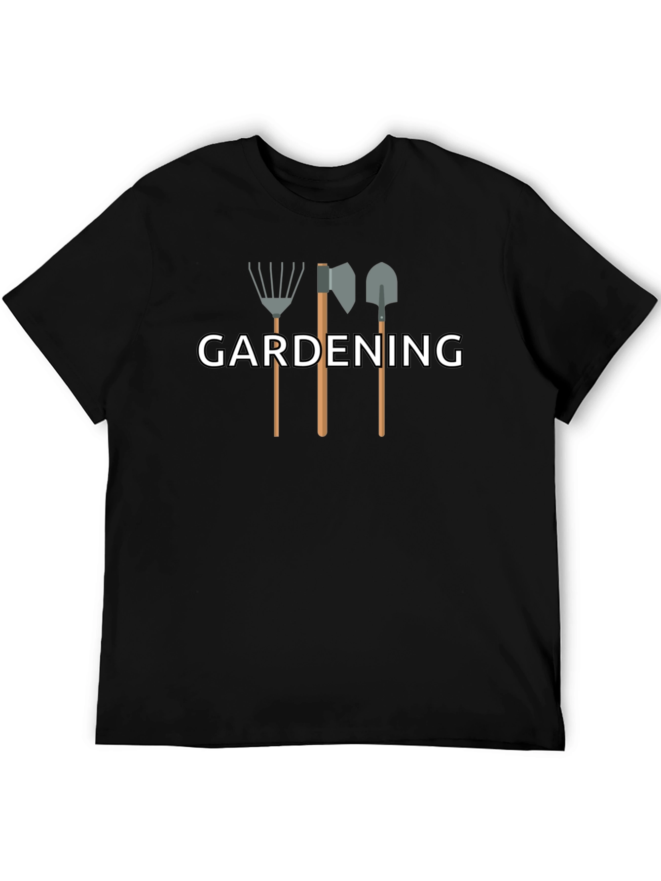 Gardening Tools Graphic Tee - Black