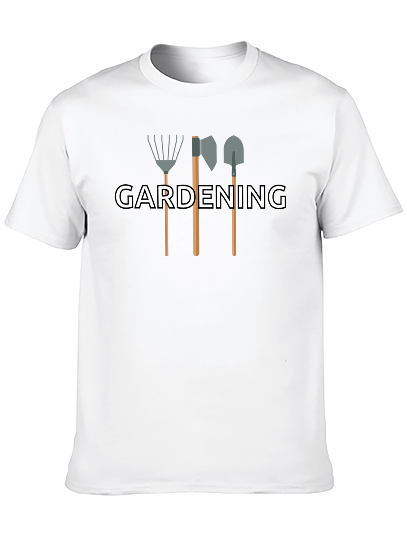 Gardening Tools Graphic Tee - Black