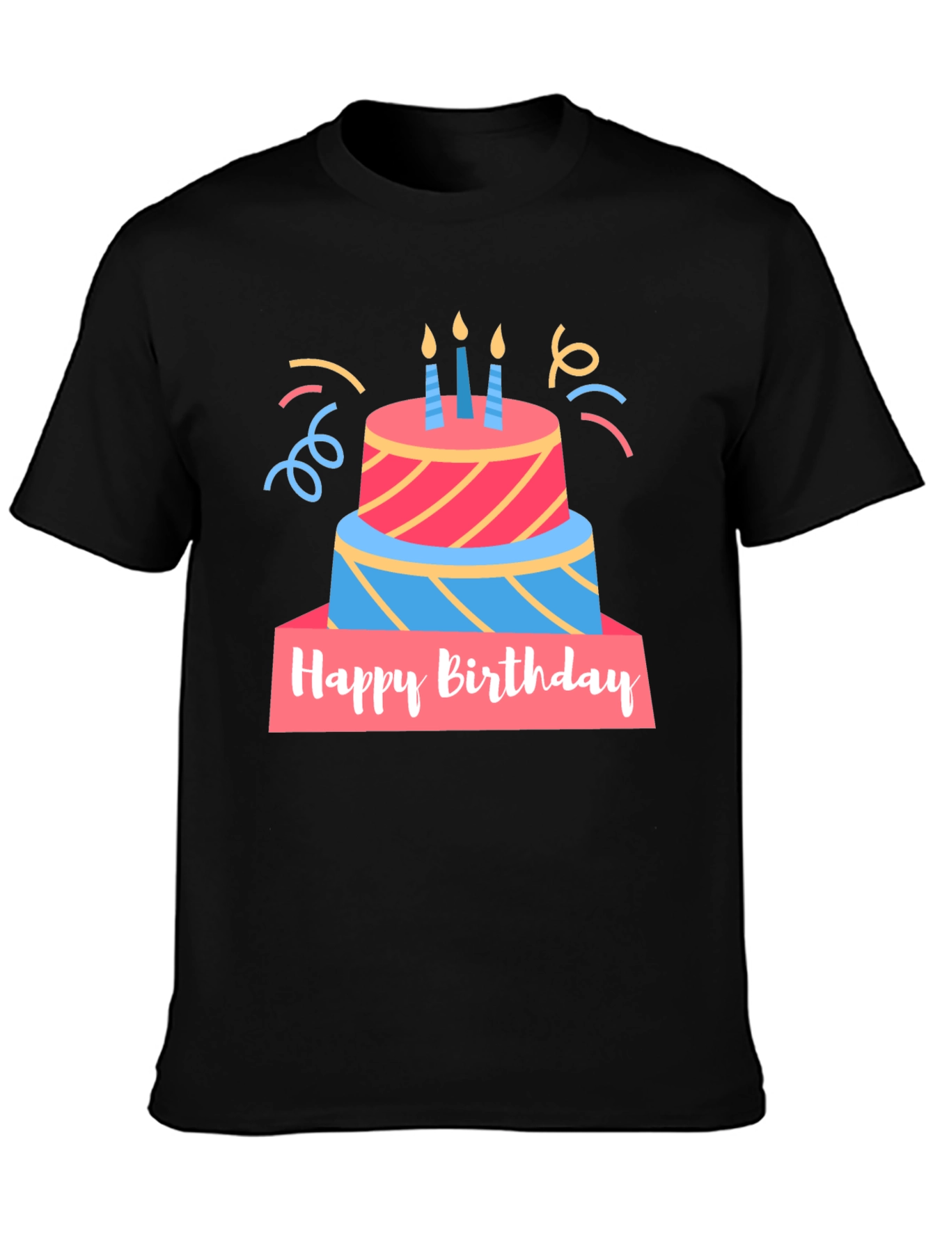 Birthday Cake Graphic T-Shirt