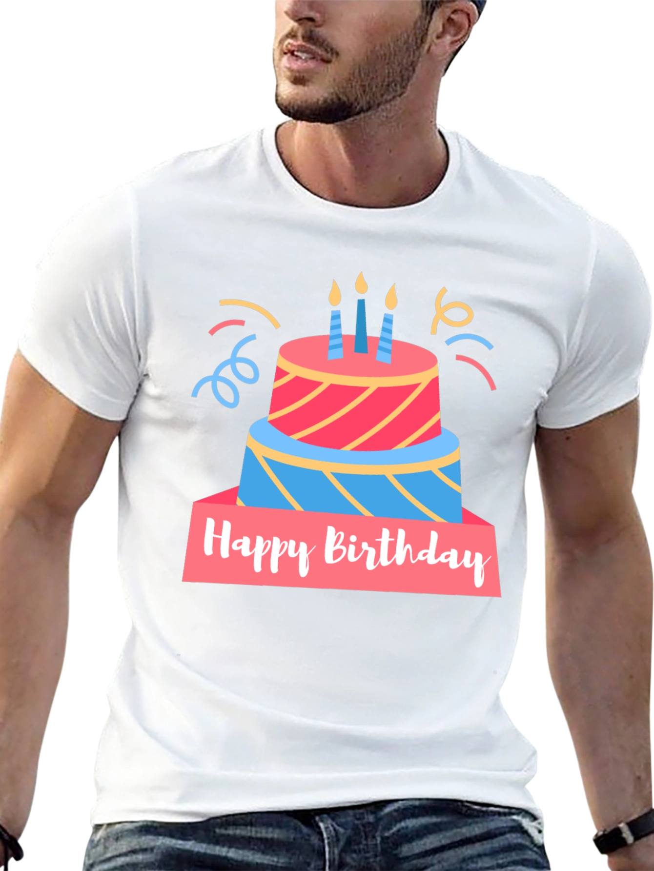 Birthday Cake Graphic T-Shirt
